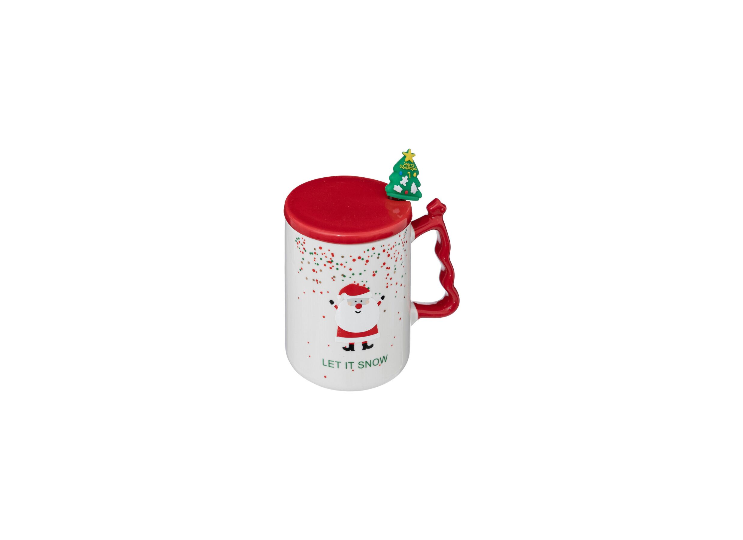 Mok Kerstman met lepel 35cl wit - Mok Kerstman met lepel 35cl wit