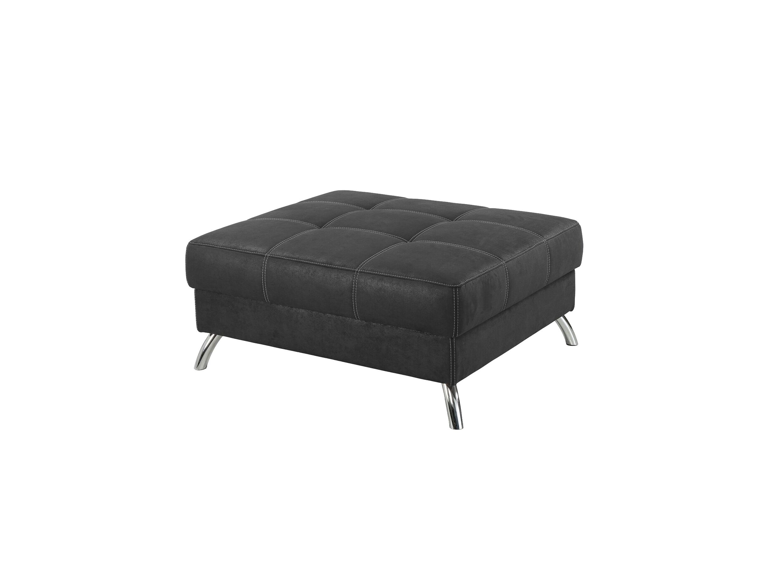 Repose-pieds San Francisco 103x86cm tissu gris - Repose-pieds San Francisco 103x86cm tissu gris