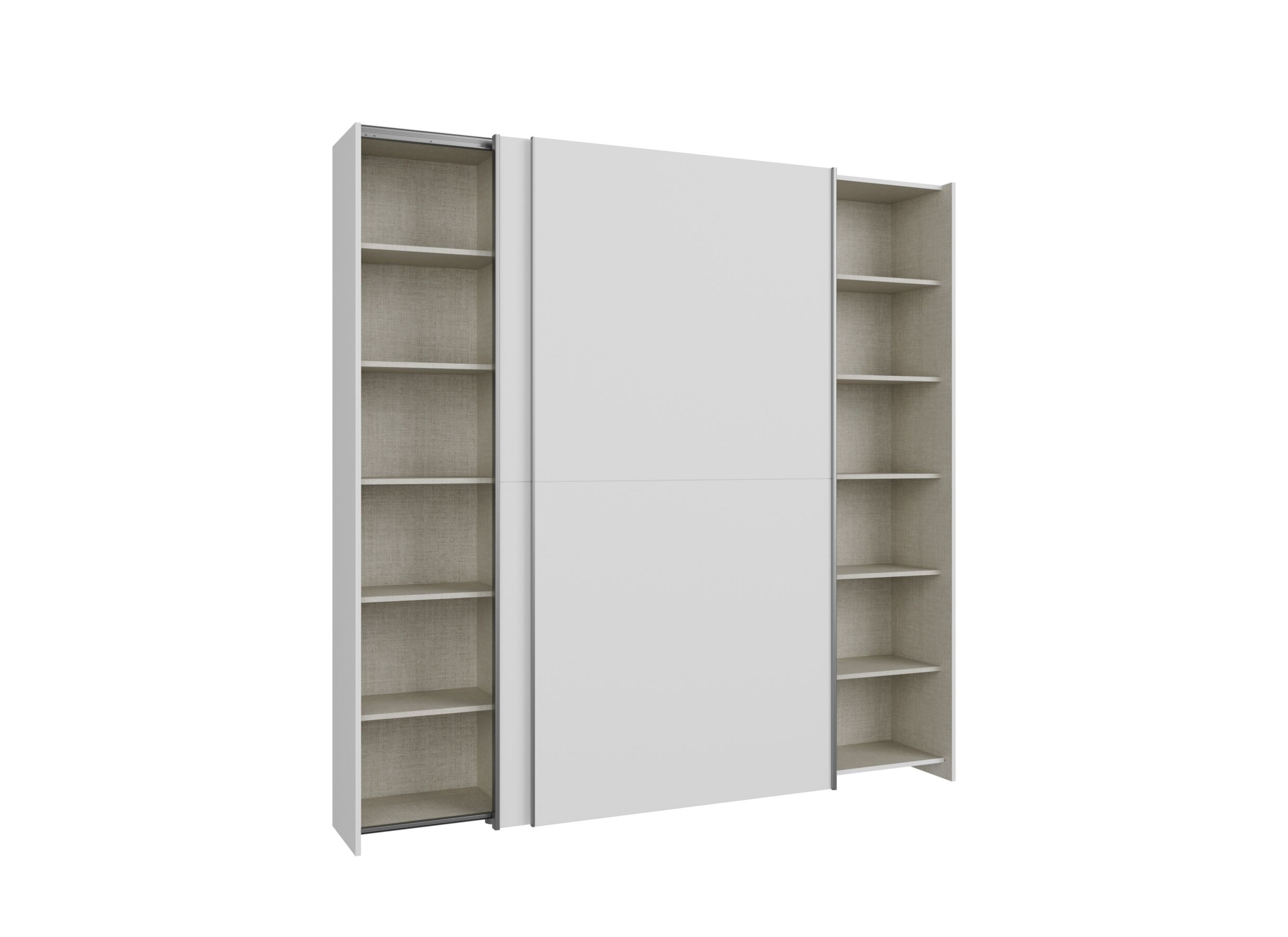 Disposition - Armoire à portes coulissantes Homenook 200cm - décor - blanc