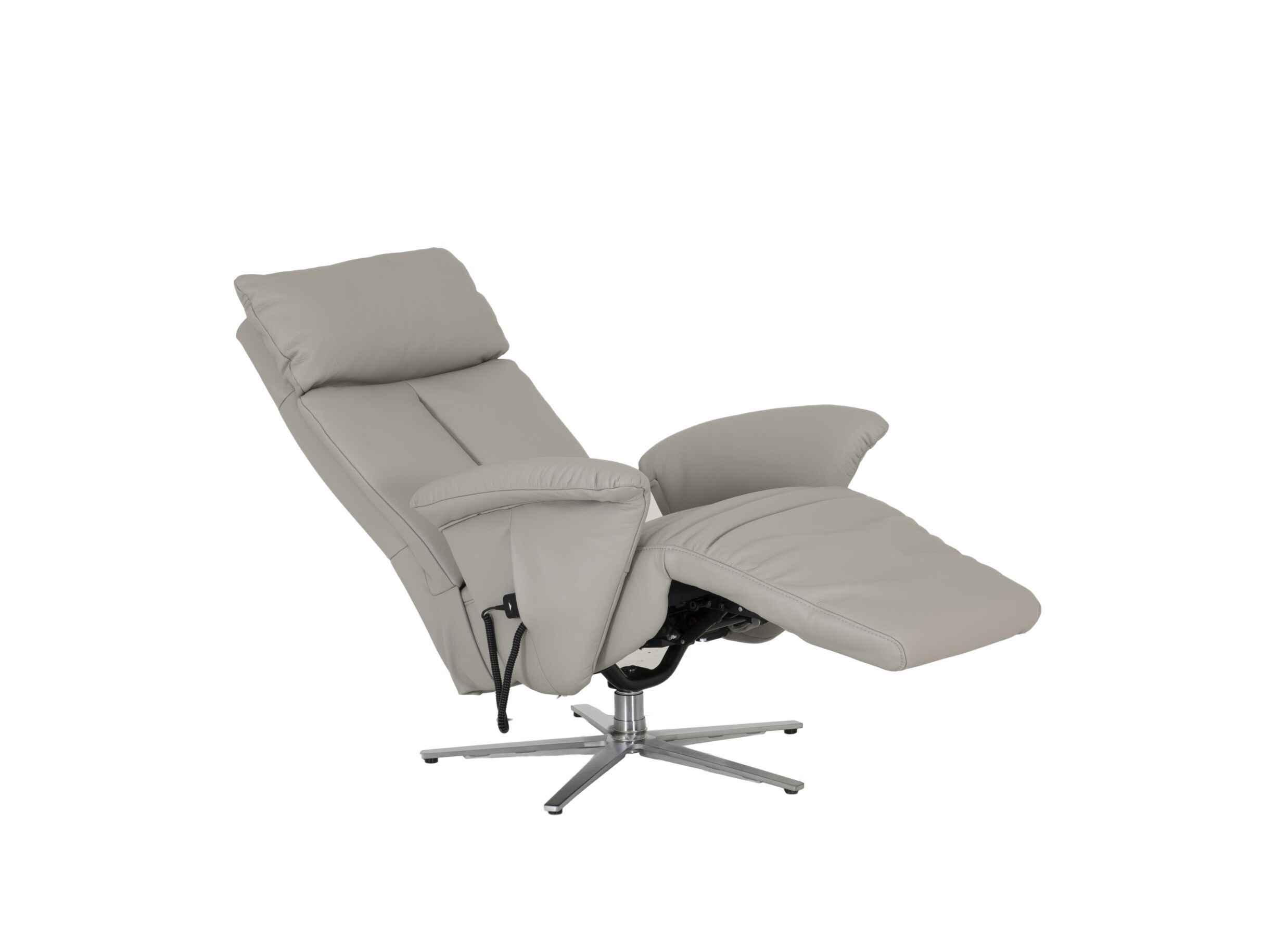 Relaxzetel 7804 elektrisch leder grijs