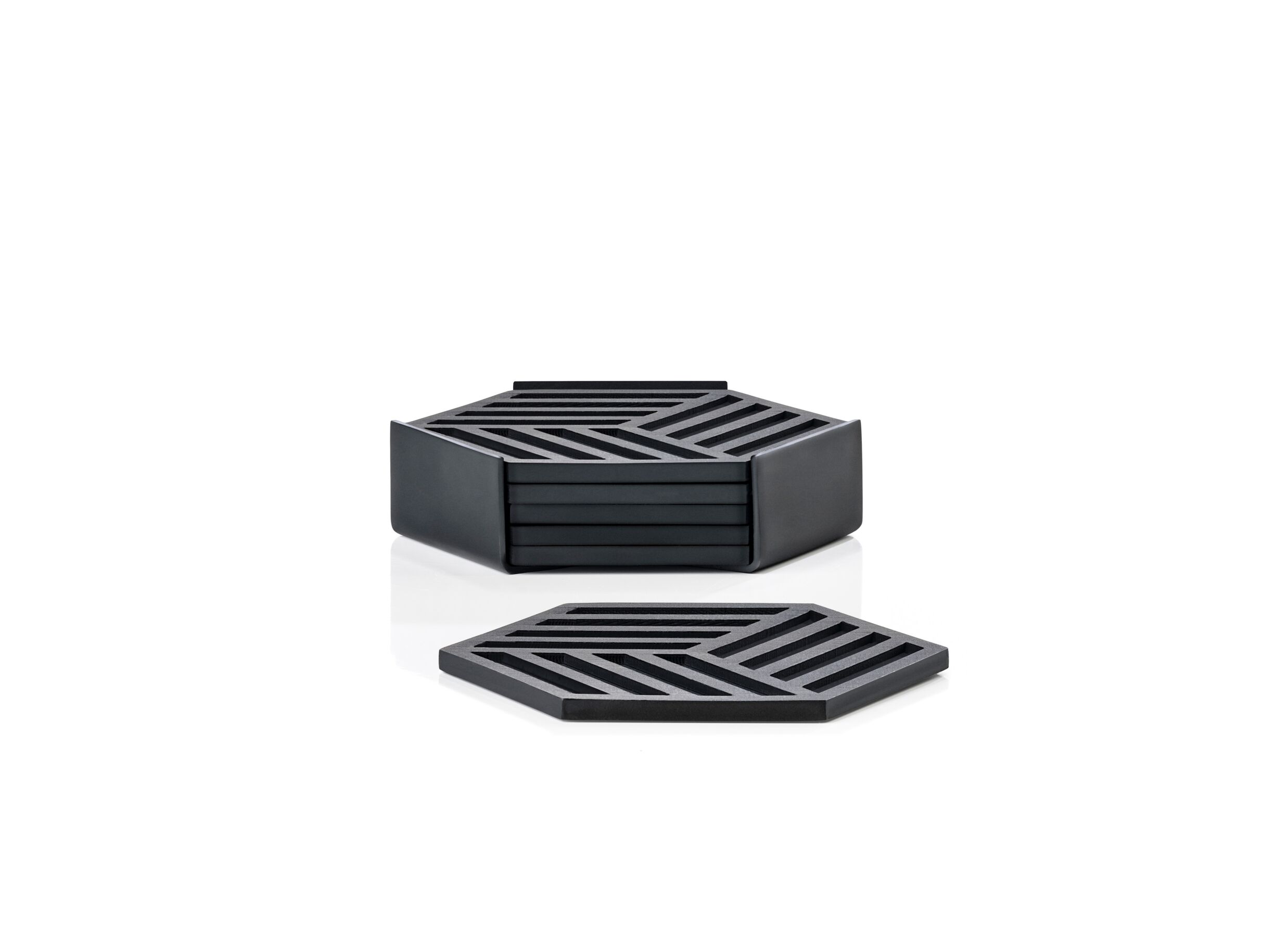 Plus Important - Sous-verre 10x10cm - silicone - noir