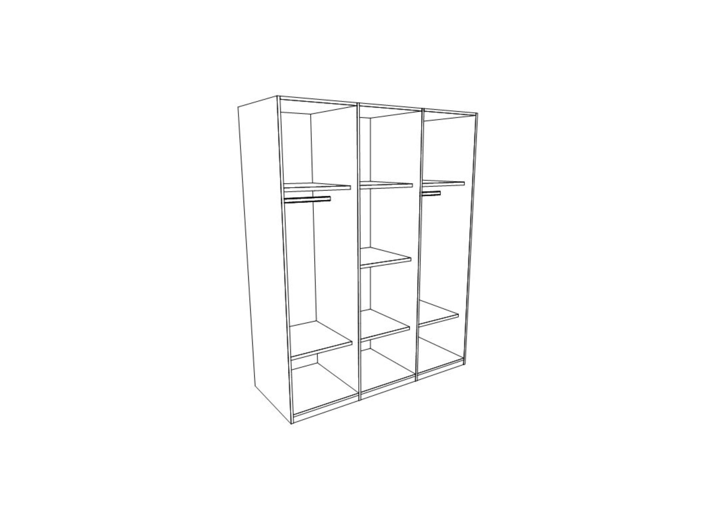 Disposition - Garde-robe 172cm - décor - lariks/cristal oak