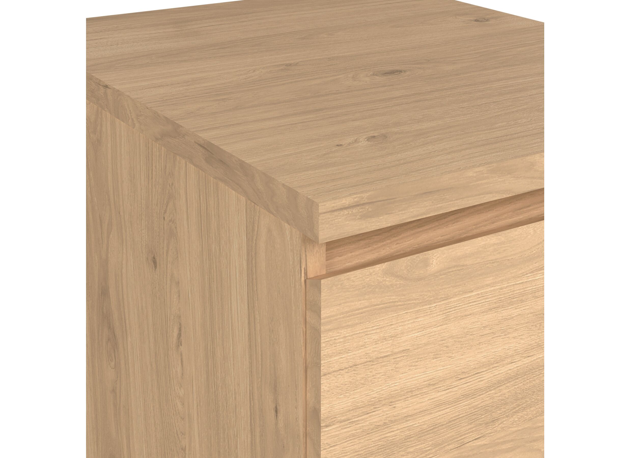 Detail - Table de chevet Naia 40x50x50cm - melamine - jackson hickory