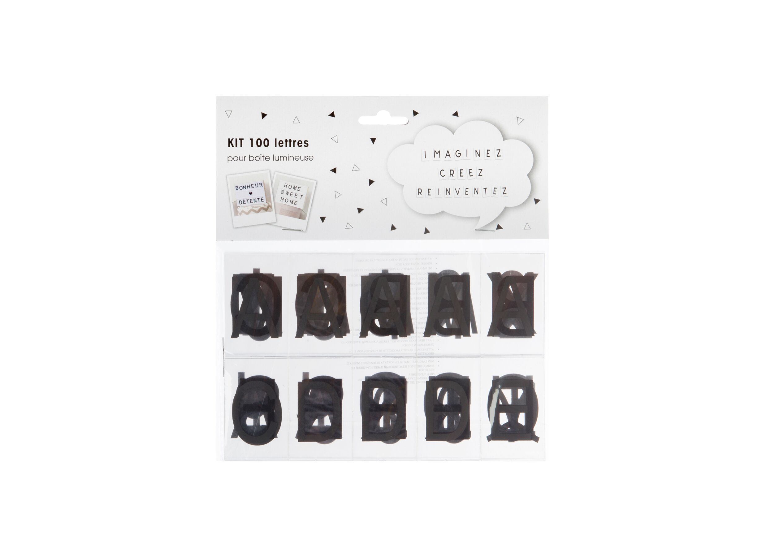 Lettres - Lettres, 100 pièces 6,5cm