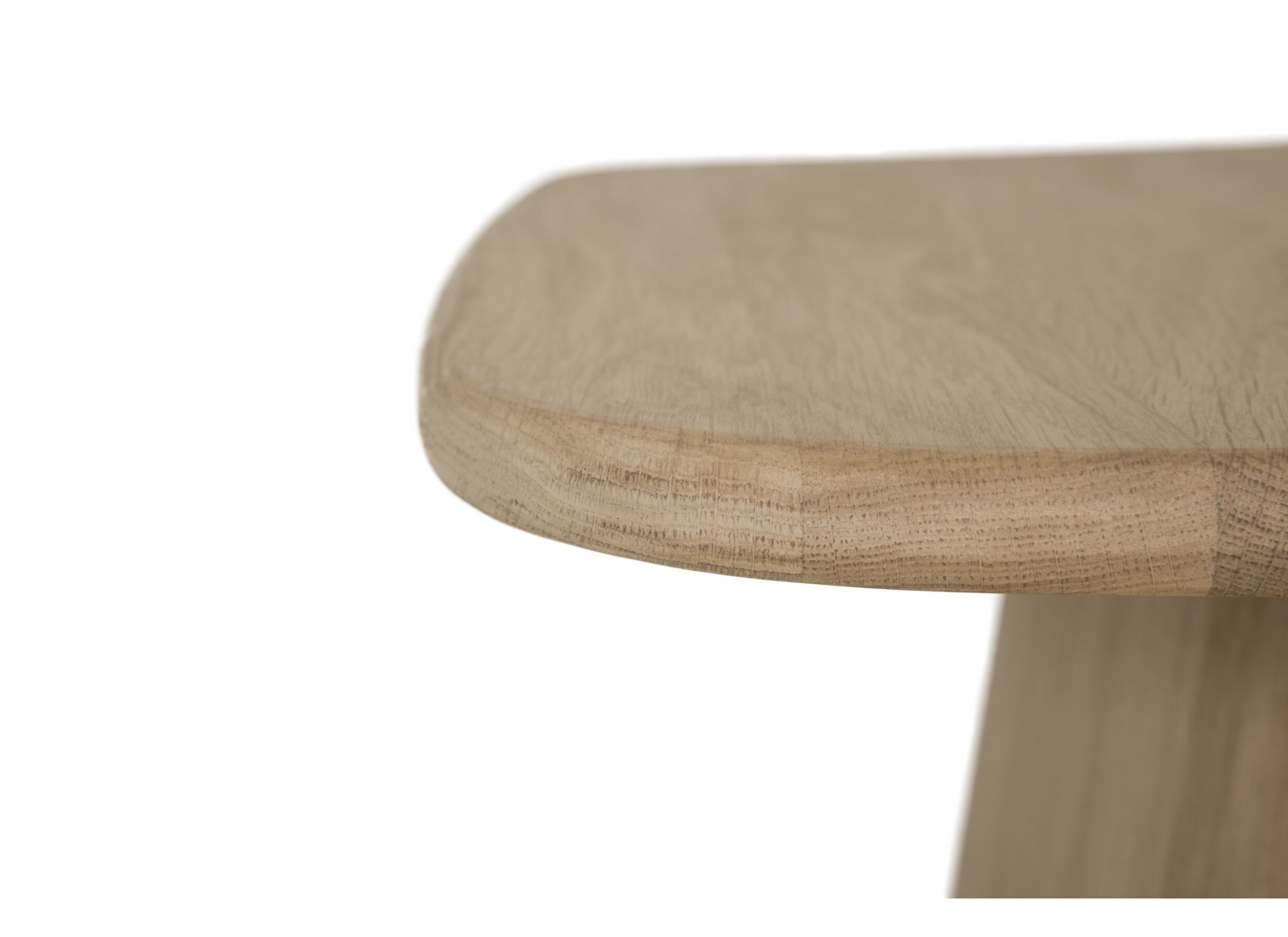 Detail - Table d'appoint Tsingy 84x84x38cm - chêne massif et placage - naturel
