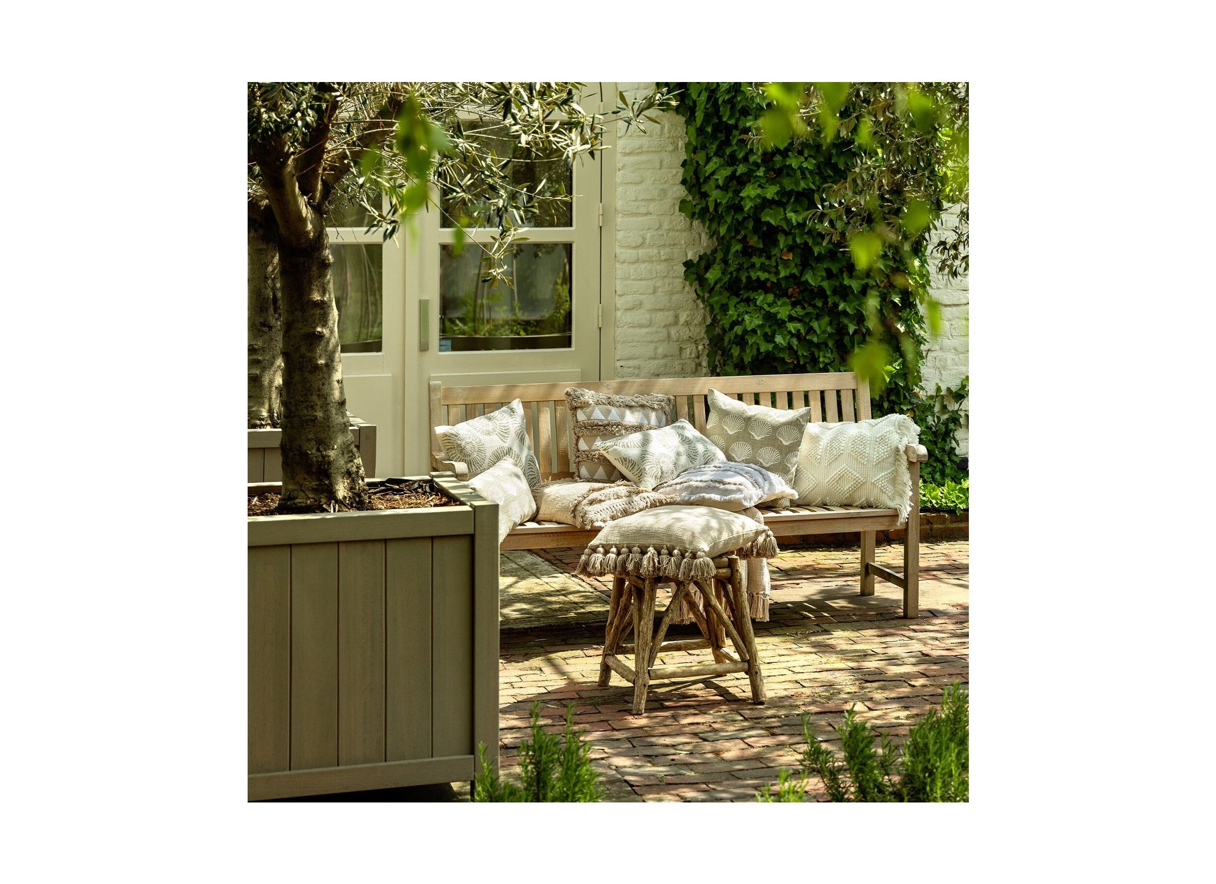 Foto ambiance - Coussin Fara 45x45cm snow white