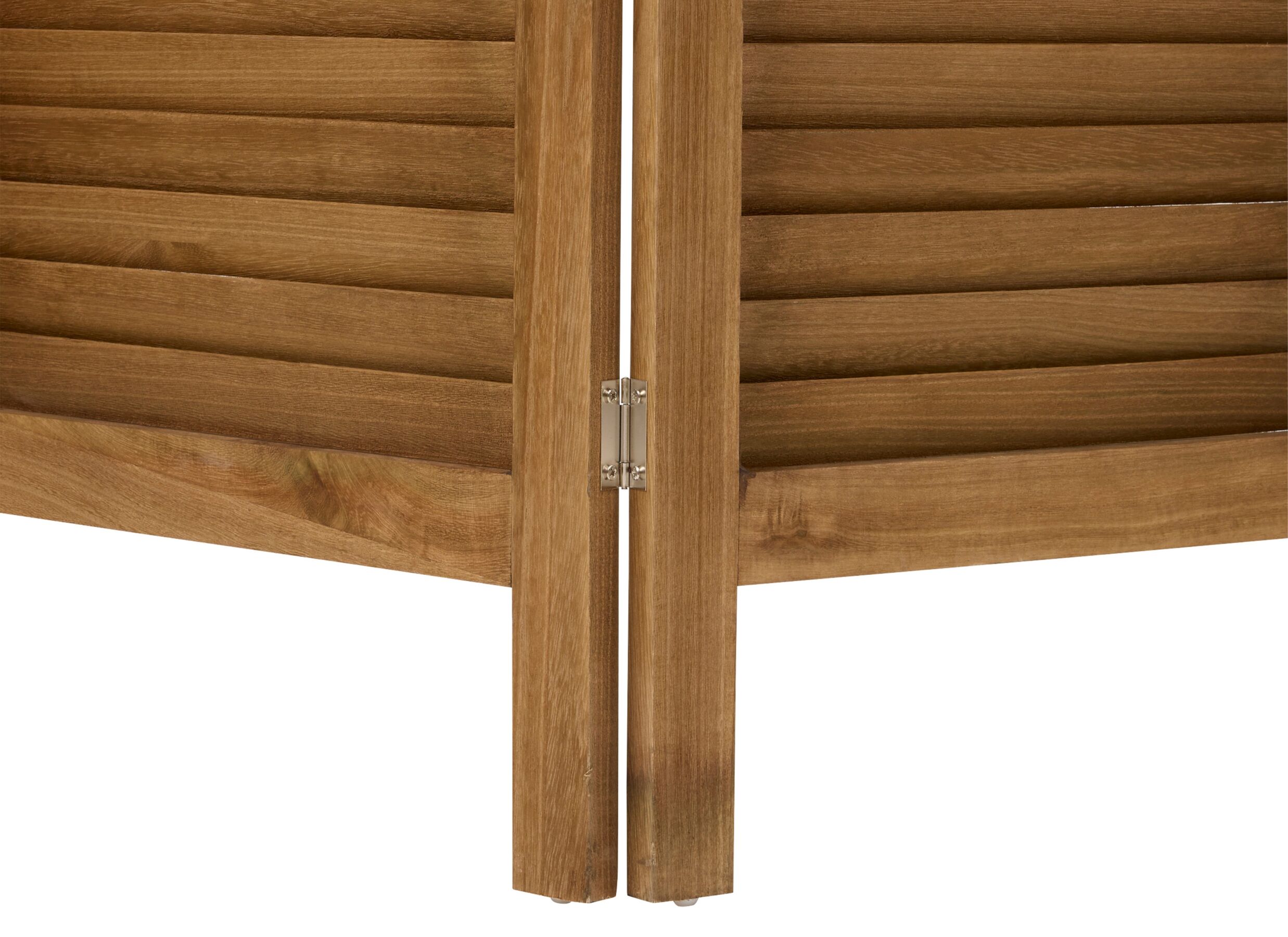 Detail - Paravent Camila 120xH170cm - bois de paulownia - brun