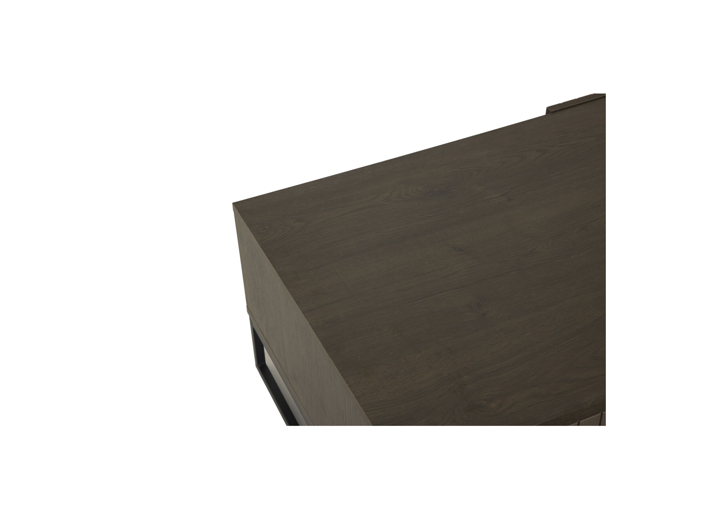Detail - Table basse Vadis 119x62x36cm - melamine - brun foncé avec rangement