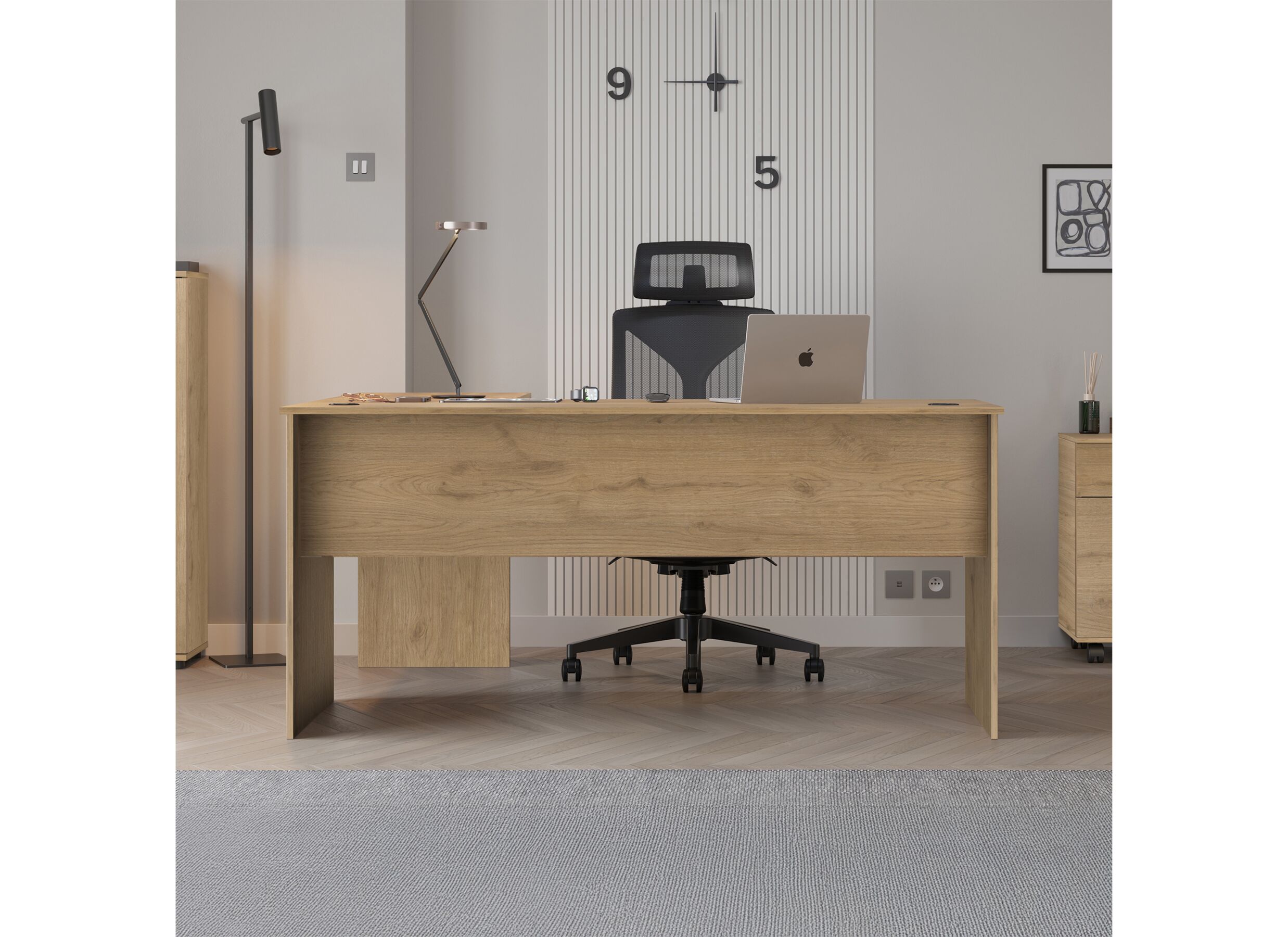 Sfeerfoto - Hoekbureau Merida 160x144x75cm - melamine - florida