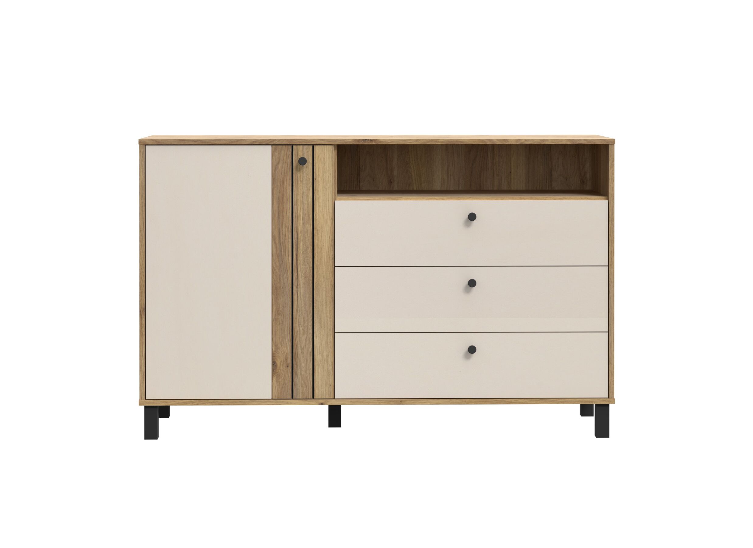 Overzichtsfoto - Dressoir Killarney 138x42x87cm - decor - mauvela oak/sand