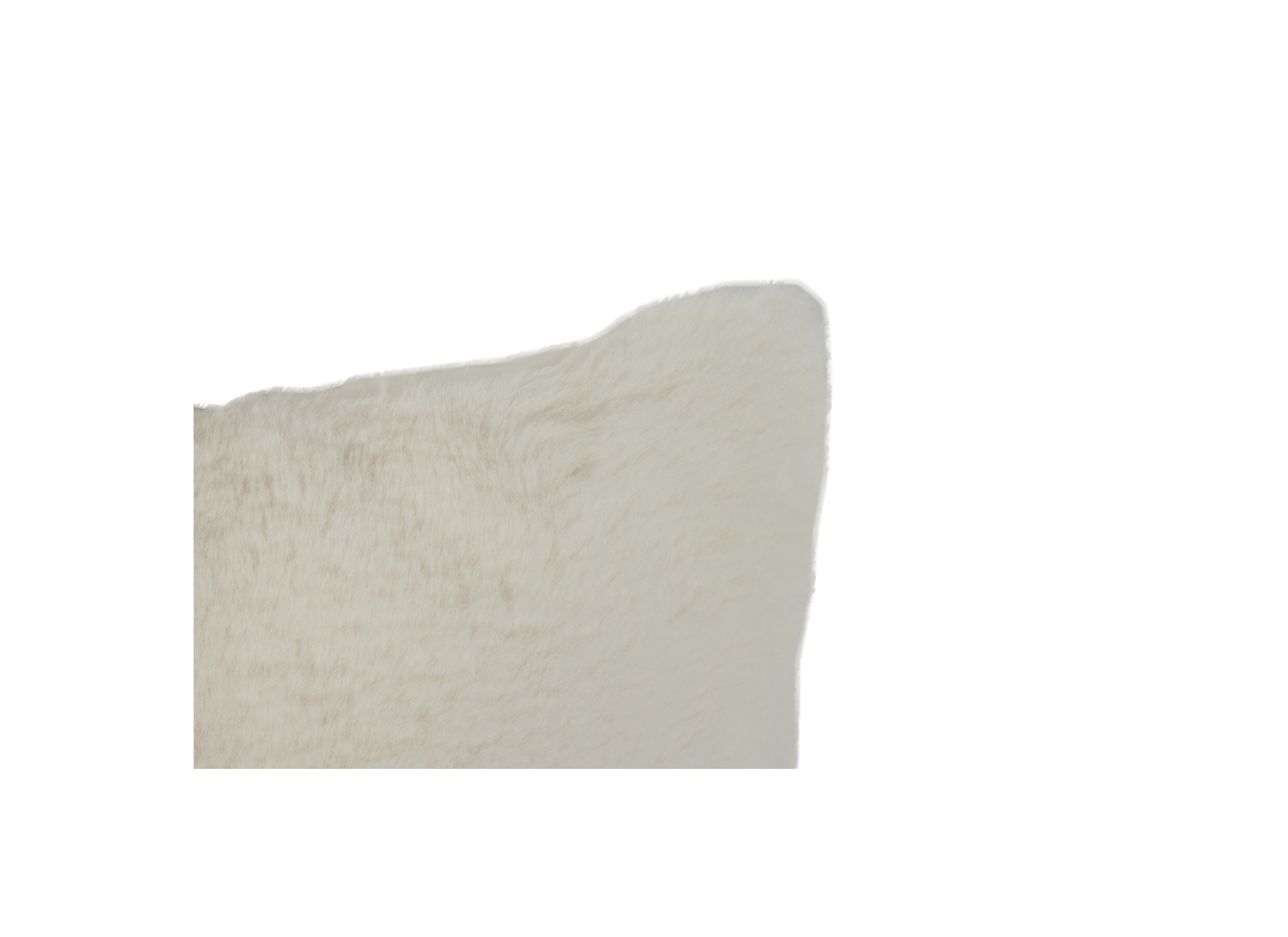 Detail - Coussin Duffie 45x45cm - imitation fourrure de lapin - blanc