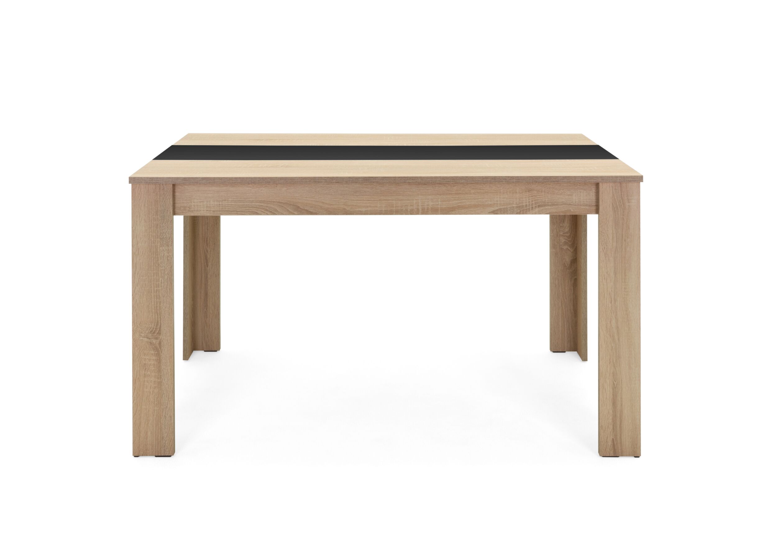 Aperçu - Table Niklas 138x80cm - mélamine - chêne artisanal & anthracite