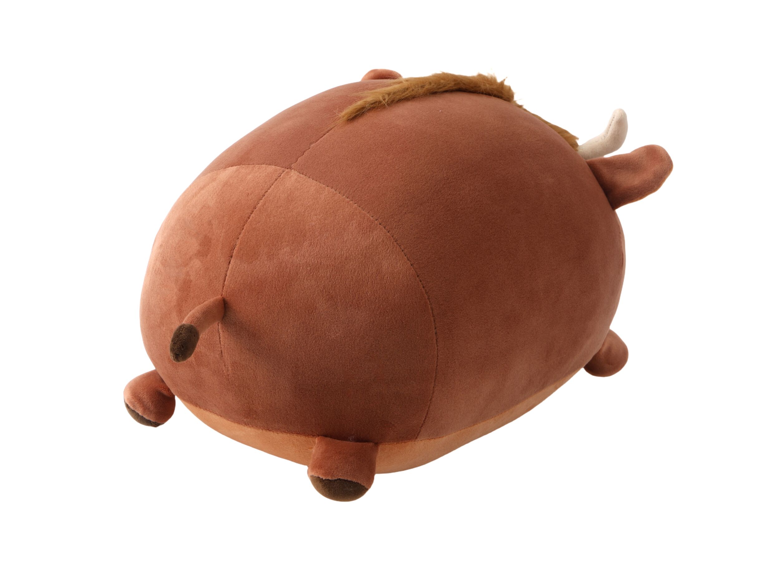 Aperçu - Coussin Highland Cow Ø30x20cm - tissu - marron