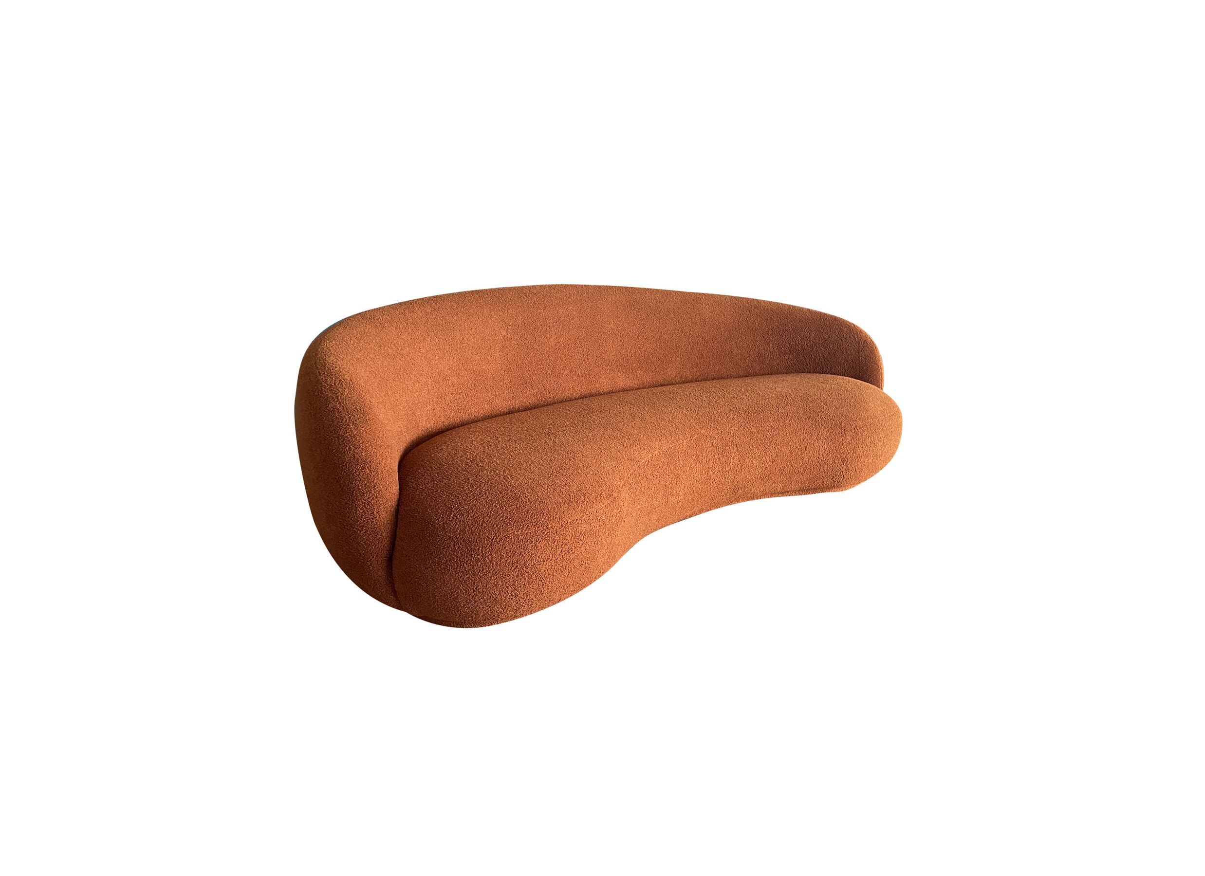Zetel Bean 3-zit - stof - oranje