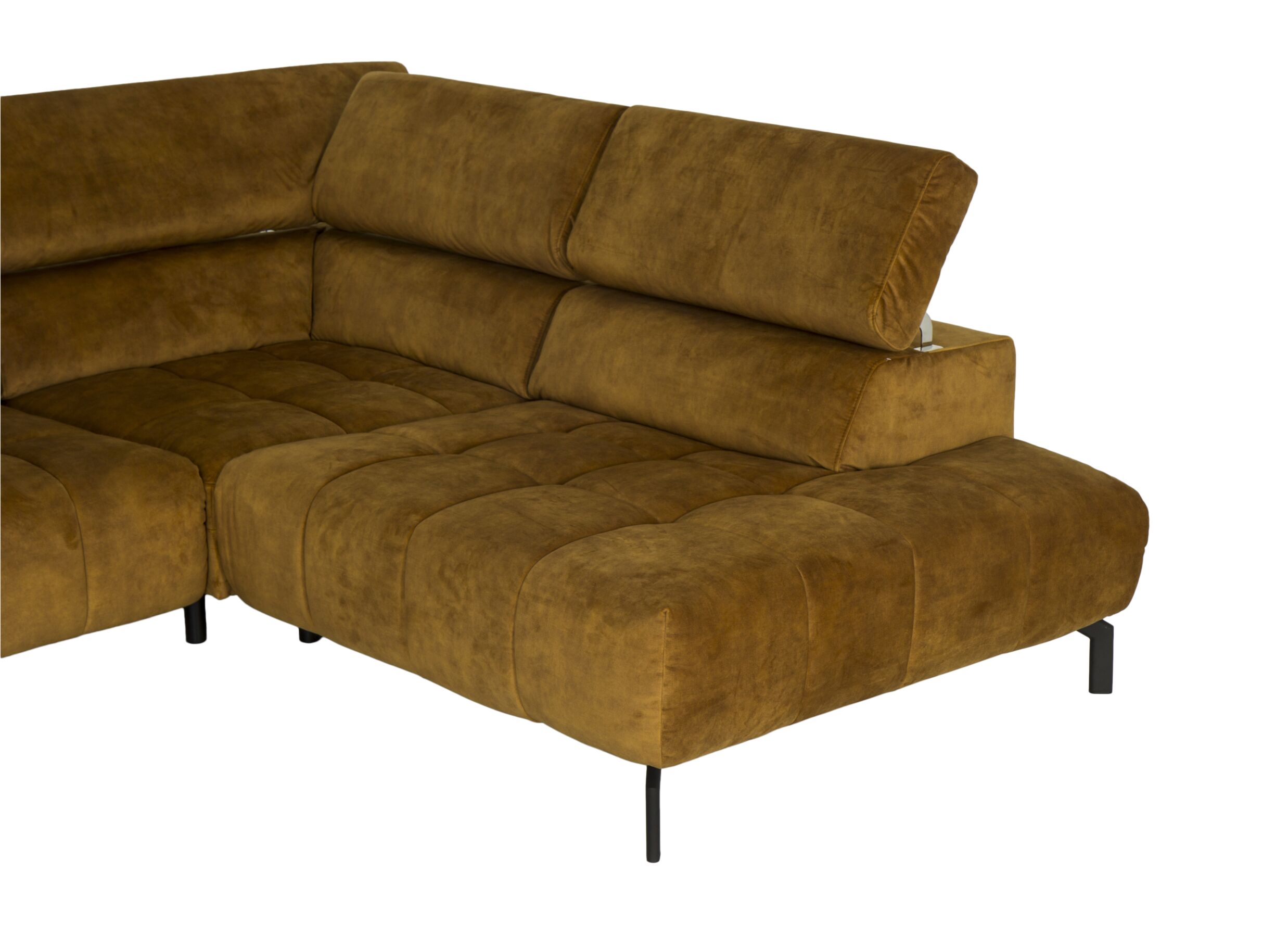 Hoeksalon Message-S 295x228cm - stof - goud