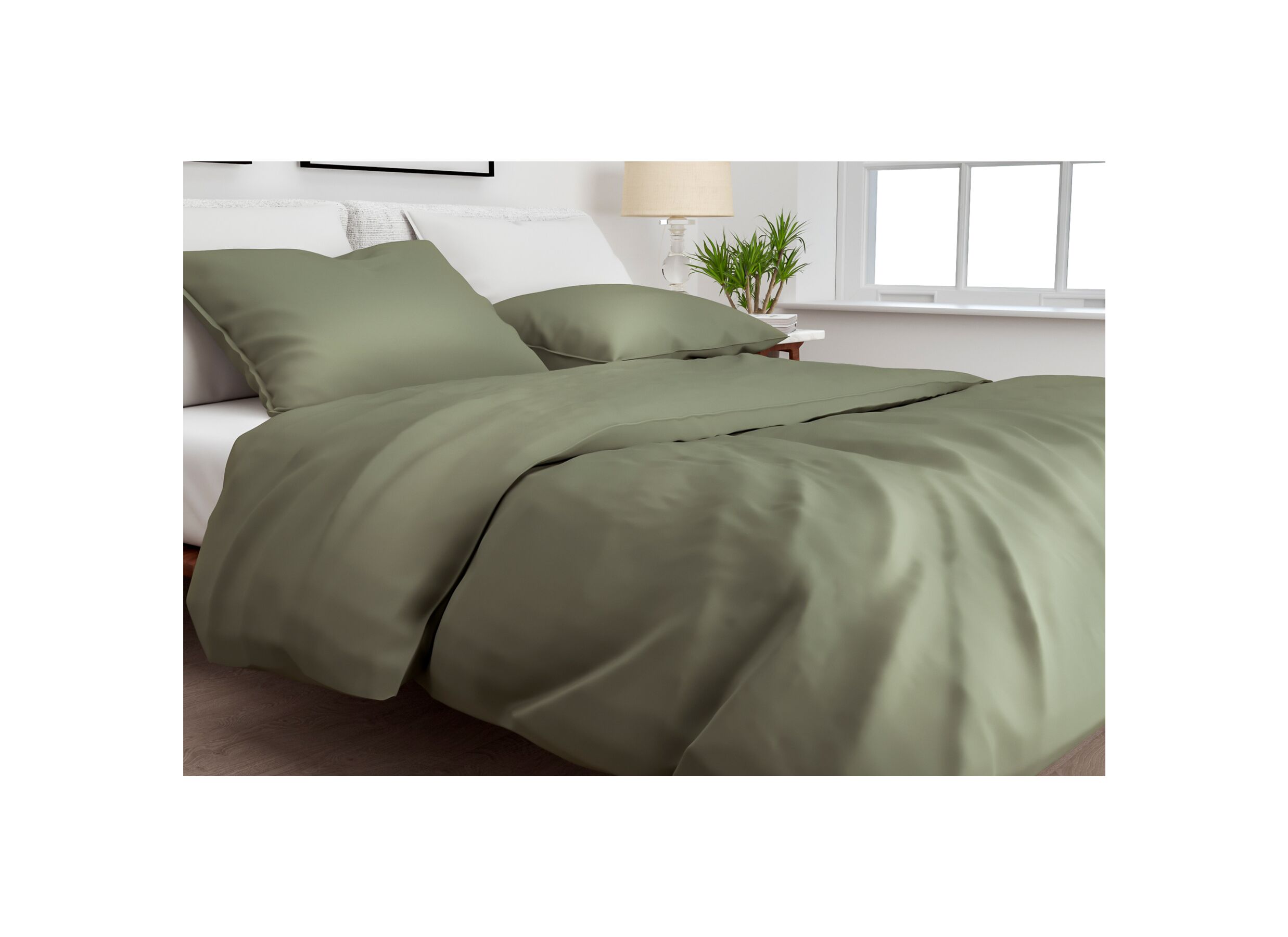 Foto ambiance - Housse de couette 240x220cm coton satin