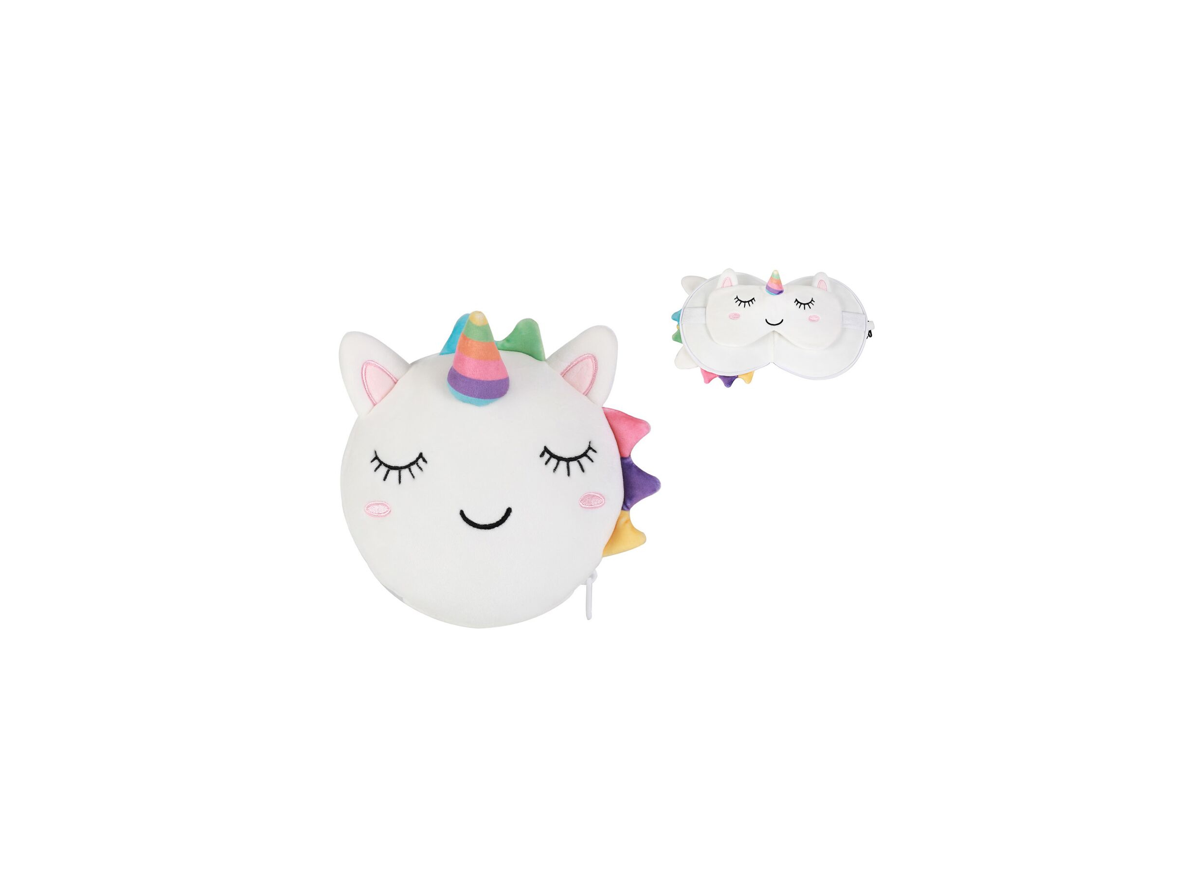 Kussen Unicorn met slaapmasker - stof - wit - Kussen Unicorn met slaapmasker - stof - wit