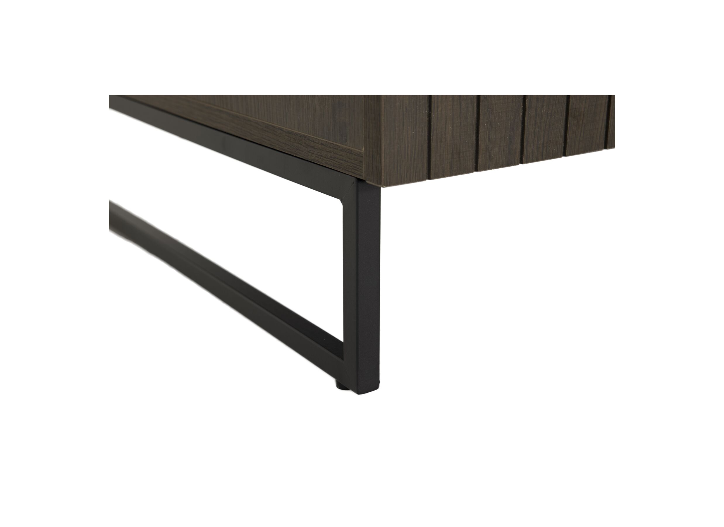 Detail - Table basse Vadis 119x62x36cm - melamine - brun foncé avec rangement