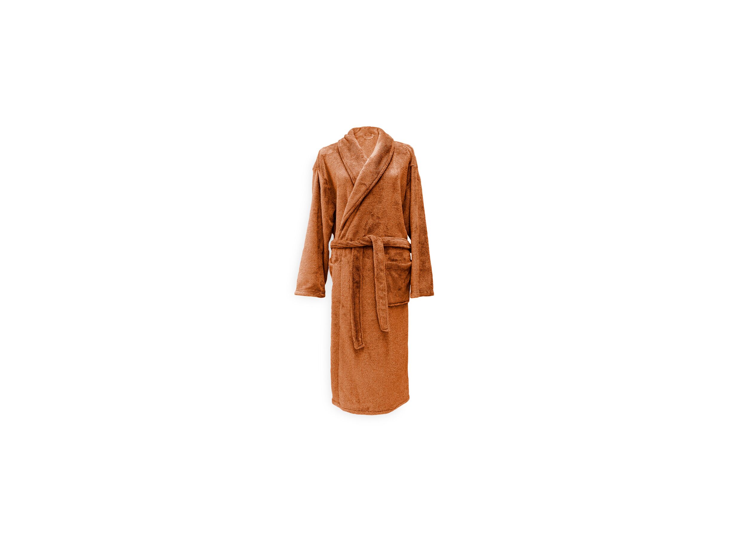 Badjas M flanel copper orange