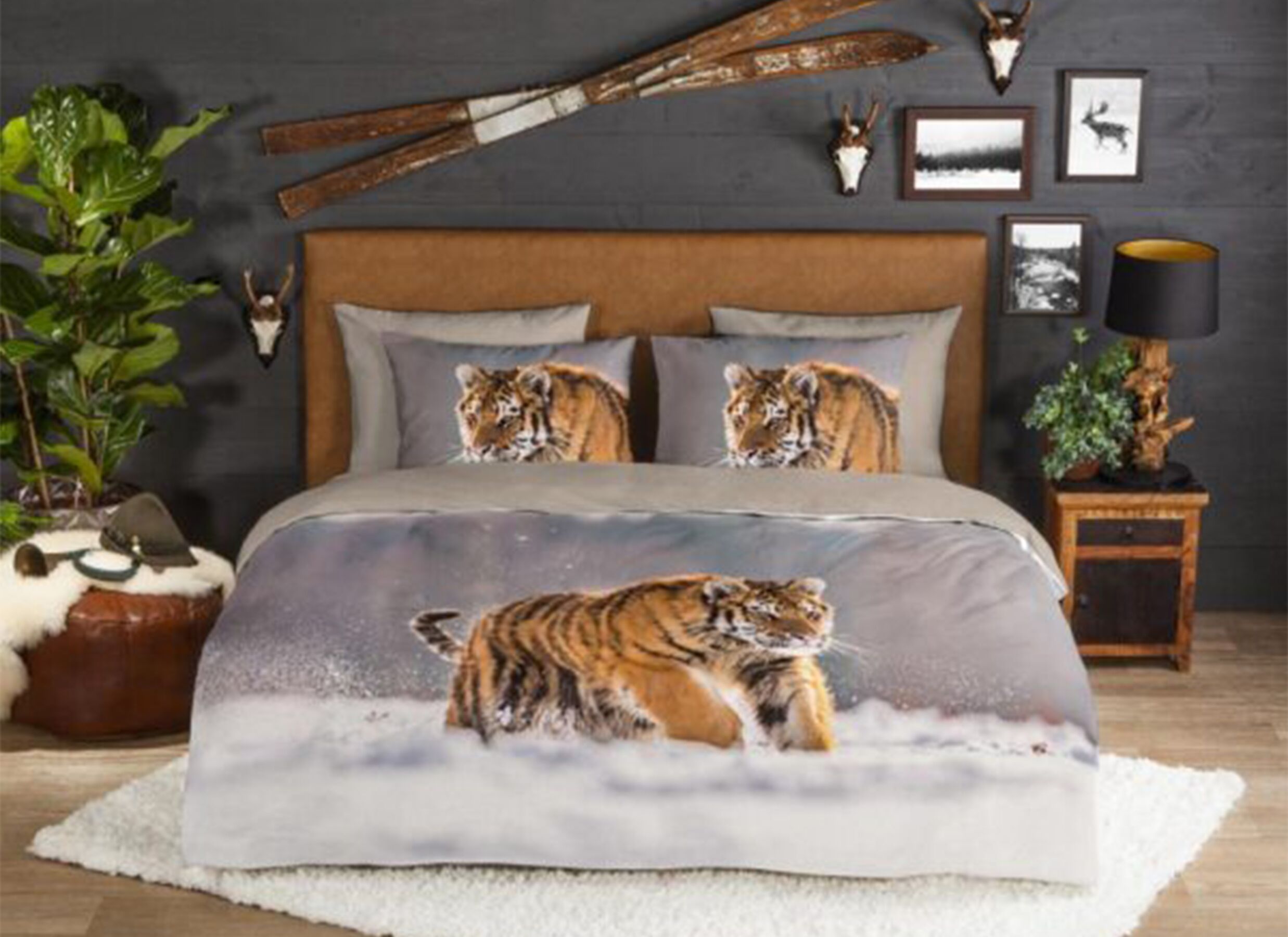 Foto ambiance - Housse de couette Siberian 240x220cm - flanelle - sable