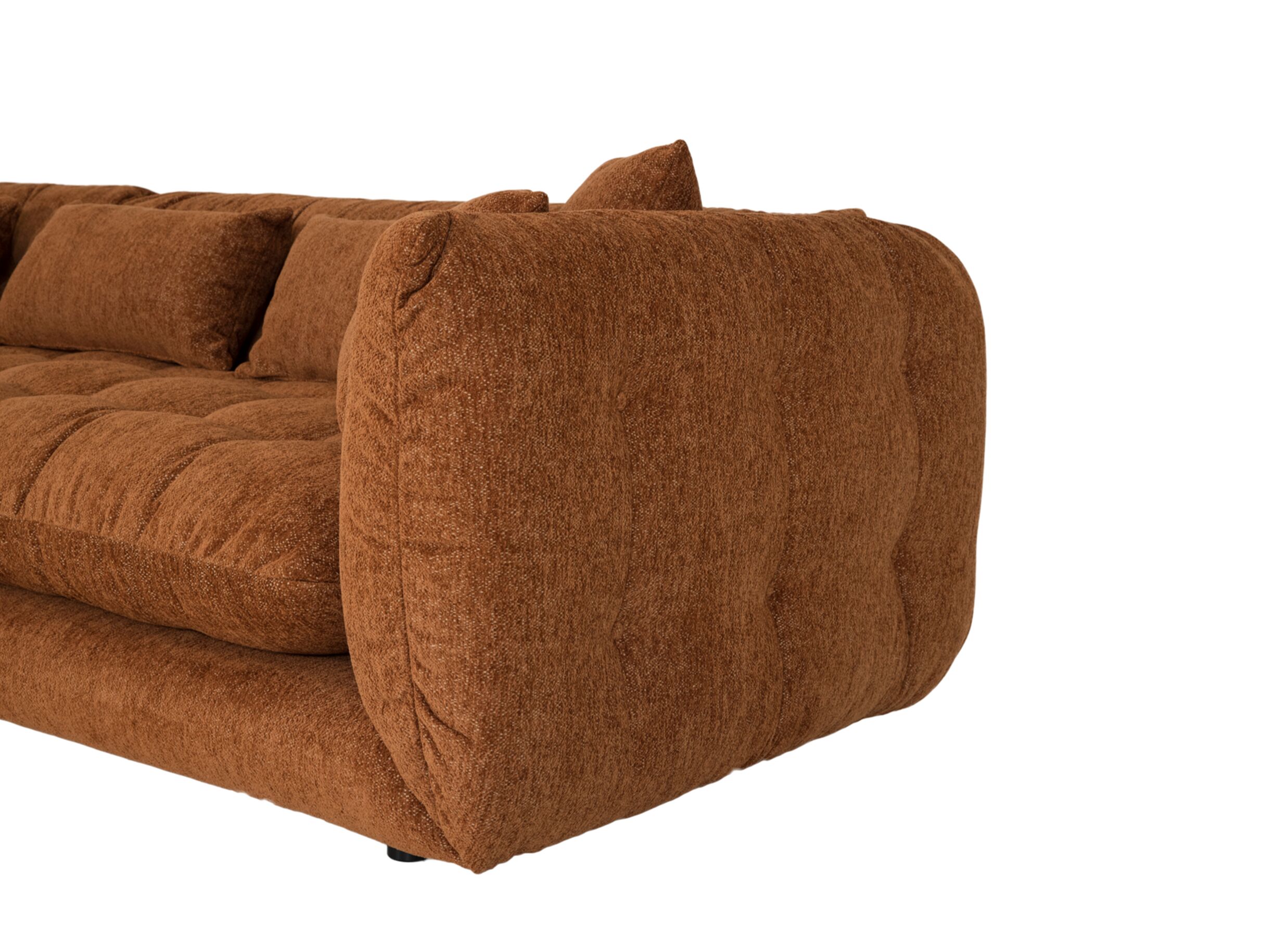 Detail - Canapé d'angle Molise 300x185cm - tissu - terra