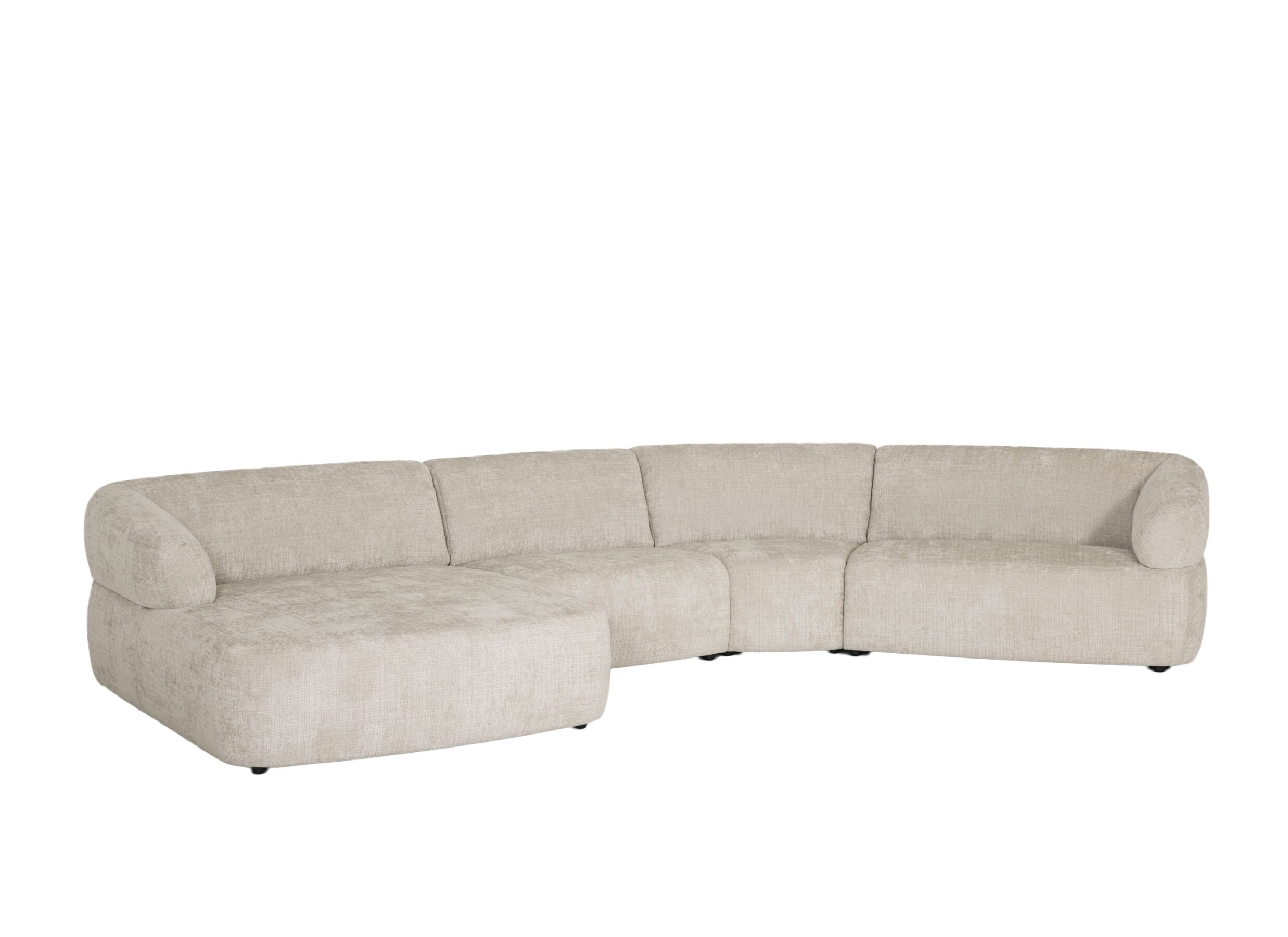 Plus Important - Canapé d'angle Bled 411x174cm - tissu - sable