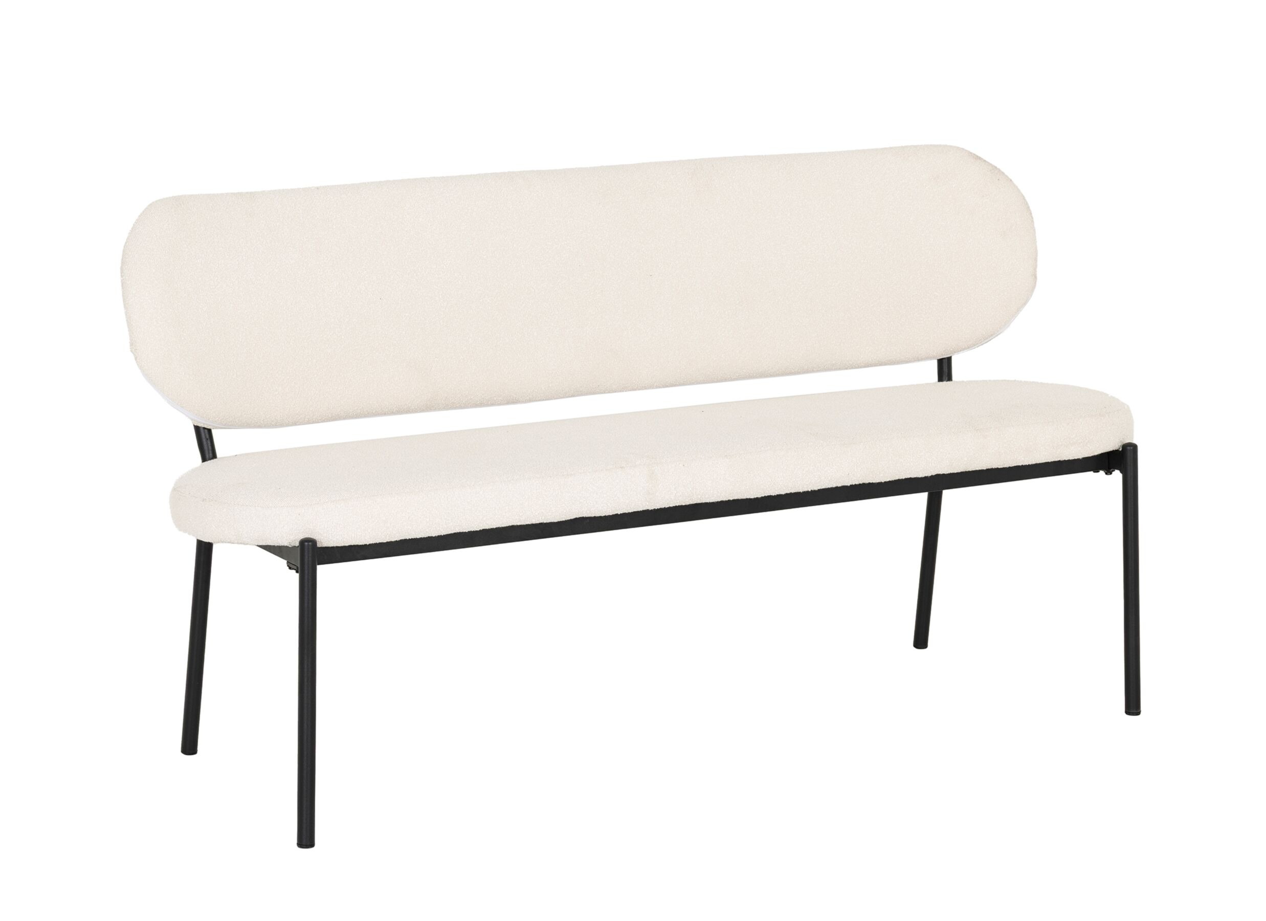 Plus Important - Banc Luke 160cm - tissu - blanc