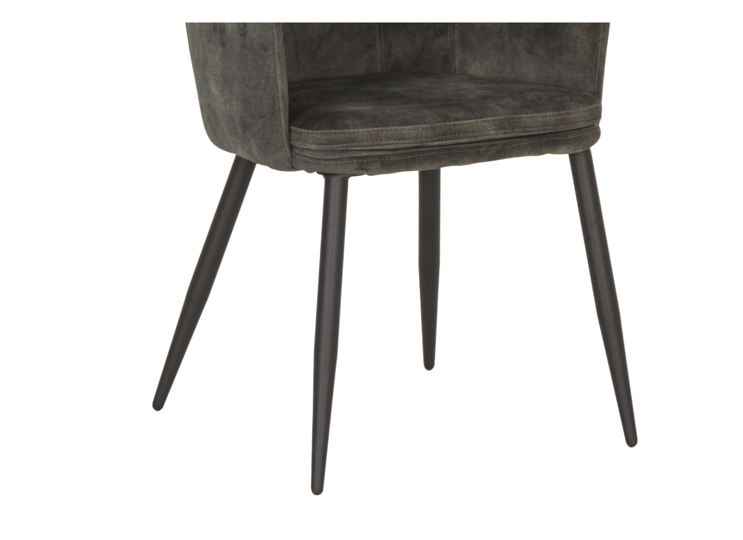 Chaise coque 58,5x53x87,5cm - tissu - gris