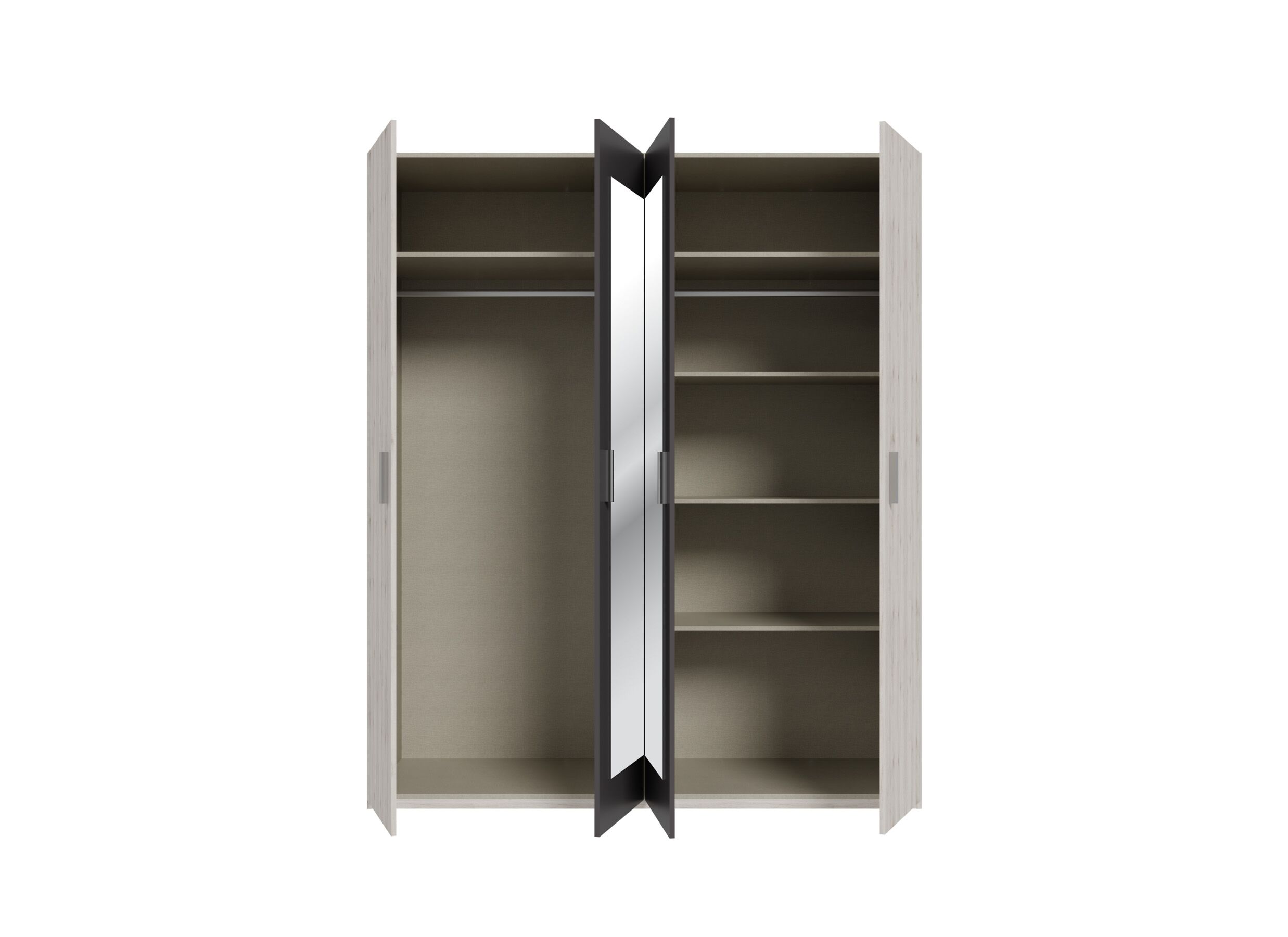 Disposition - Garde-robe Adria 178cm - décor - chêne sable/gris tungstène
