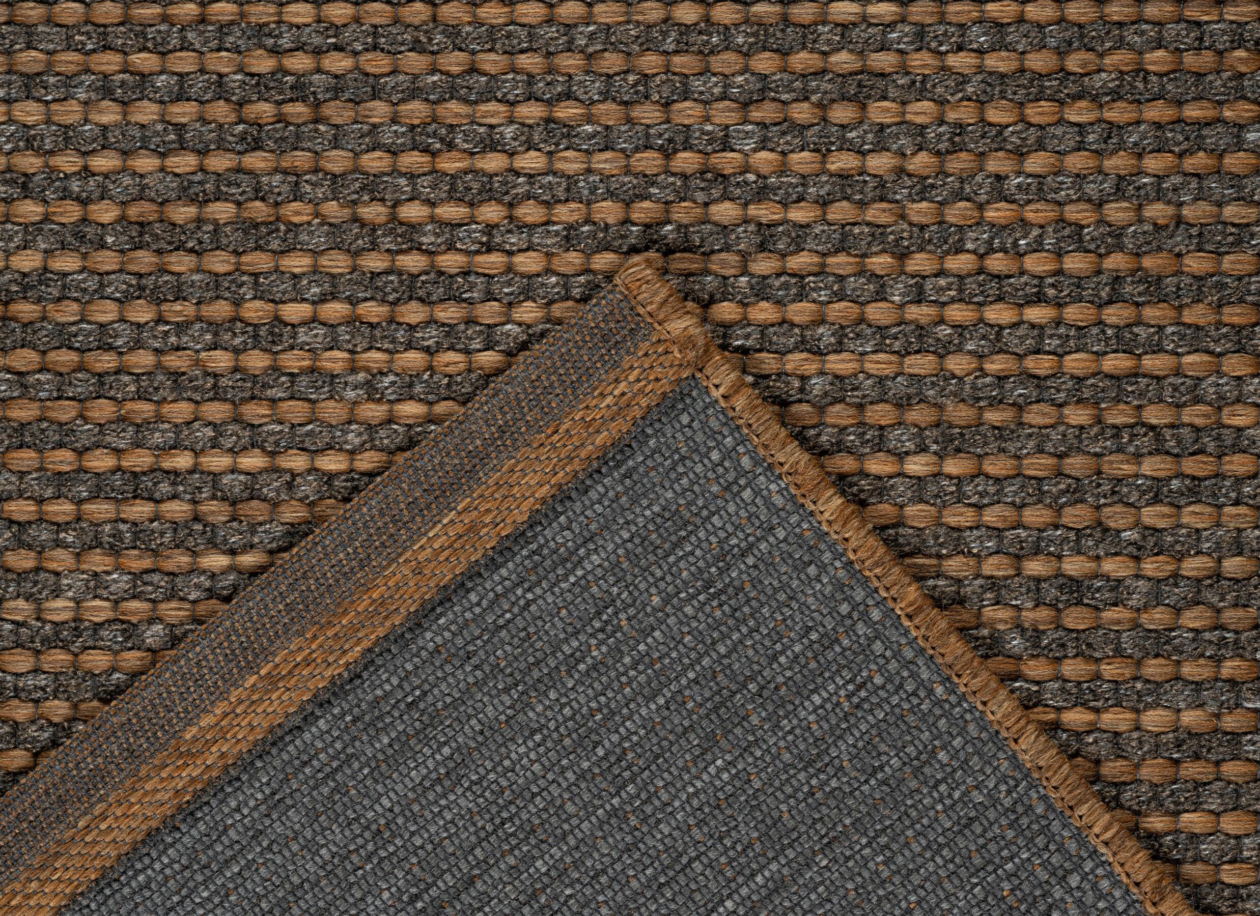 Detail - Tapis Makabi 200x290cm - polyester & polypropylène - marron