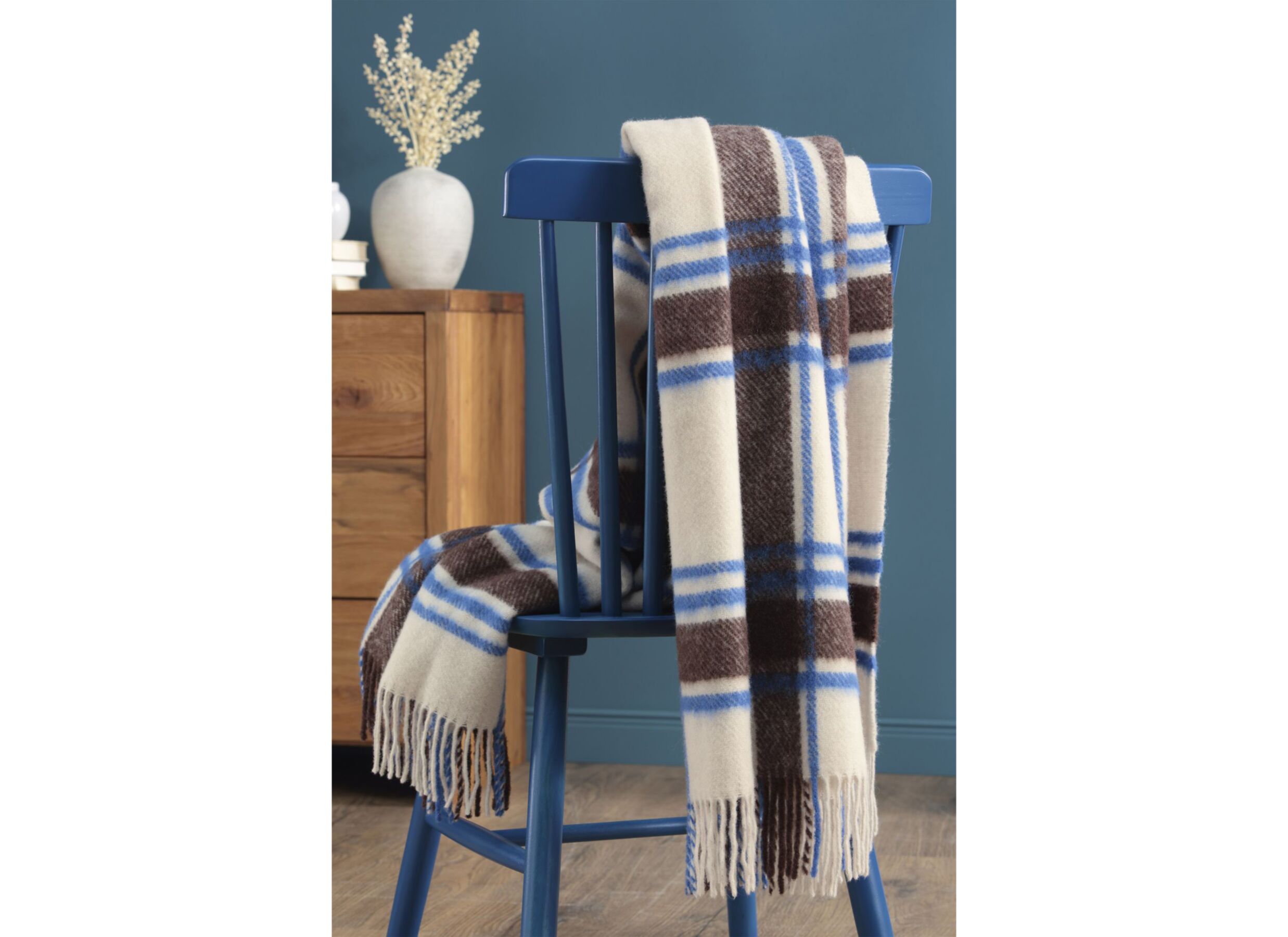 Sfeerfoto - Plaid Arctic Check 130x170cm - alpacawol & katoen - multicolor