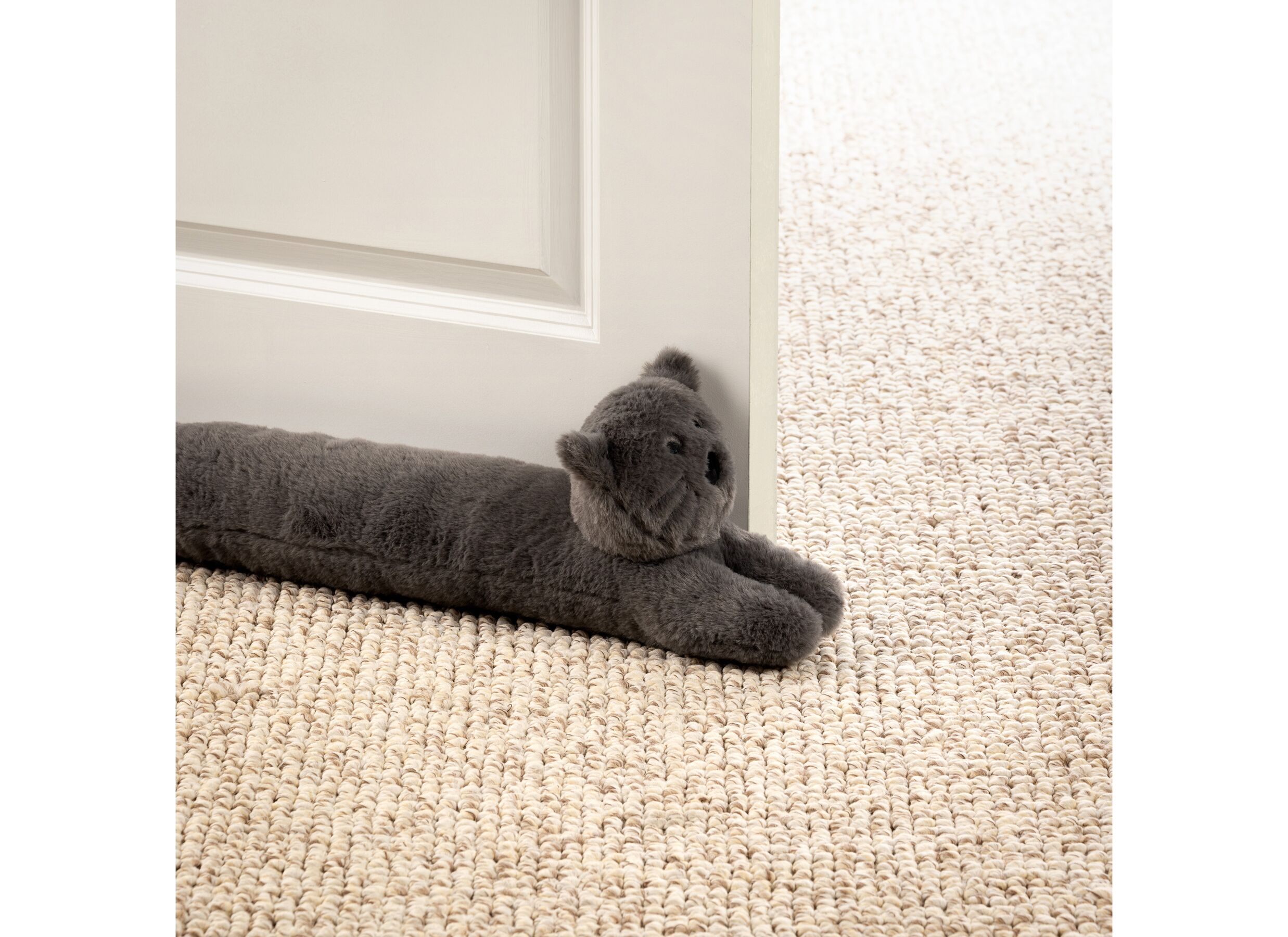 Foto ambiance - Boudin de porte Kitty 90cm - tissu - charcoal grey