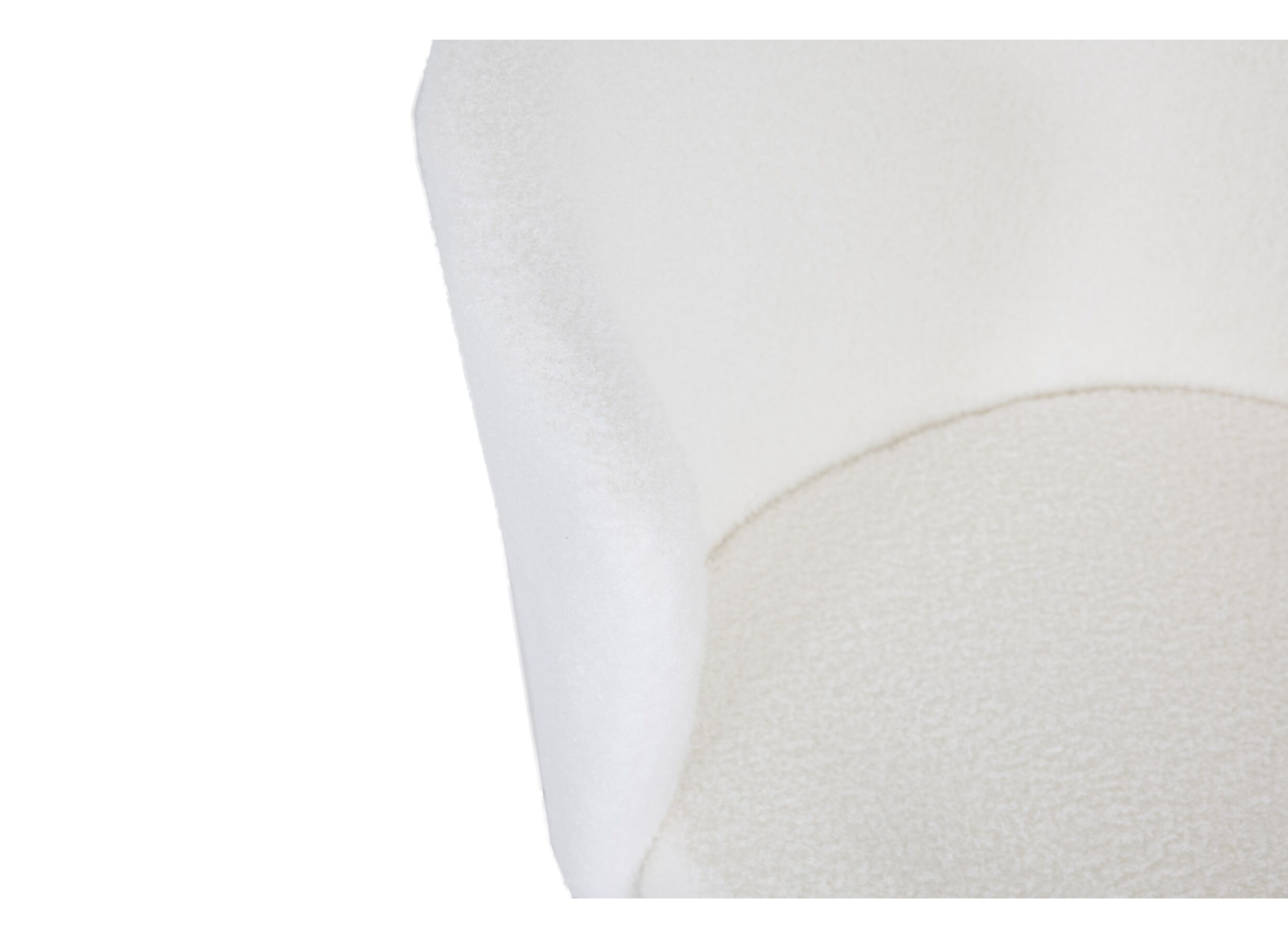Detail - Chaise Gattino 55,5x48x81cm - bouclé - blanc