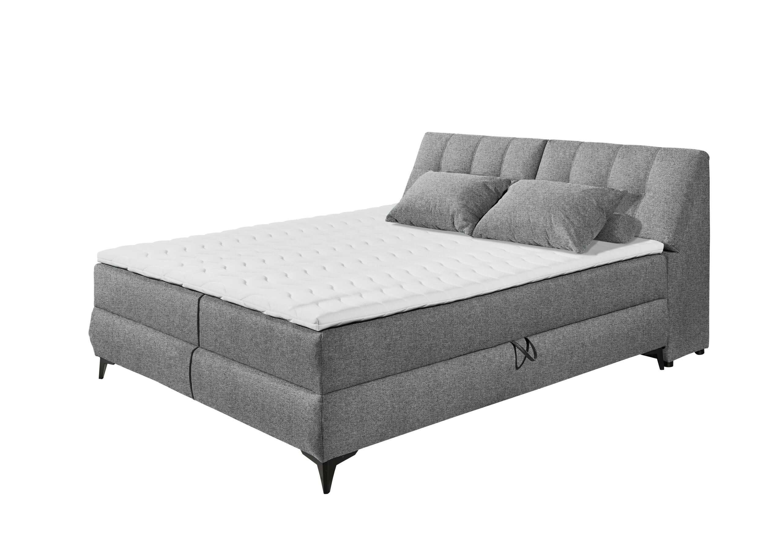 Bedbox Atlantis 180x200cm met opbergruimte stof donkergrijs
