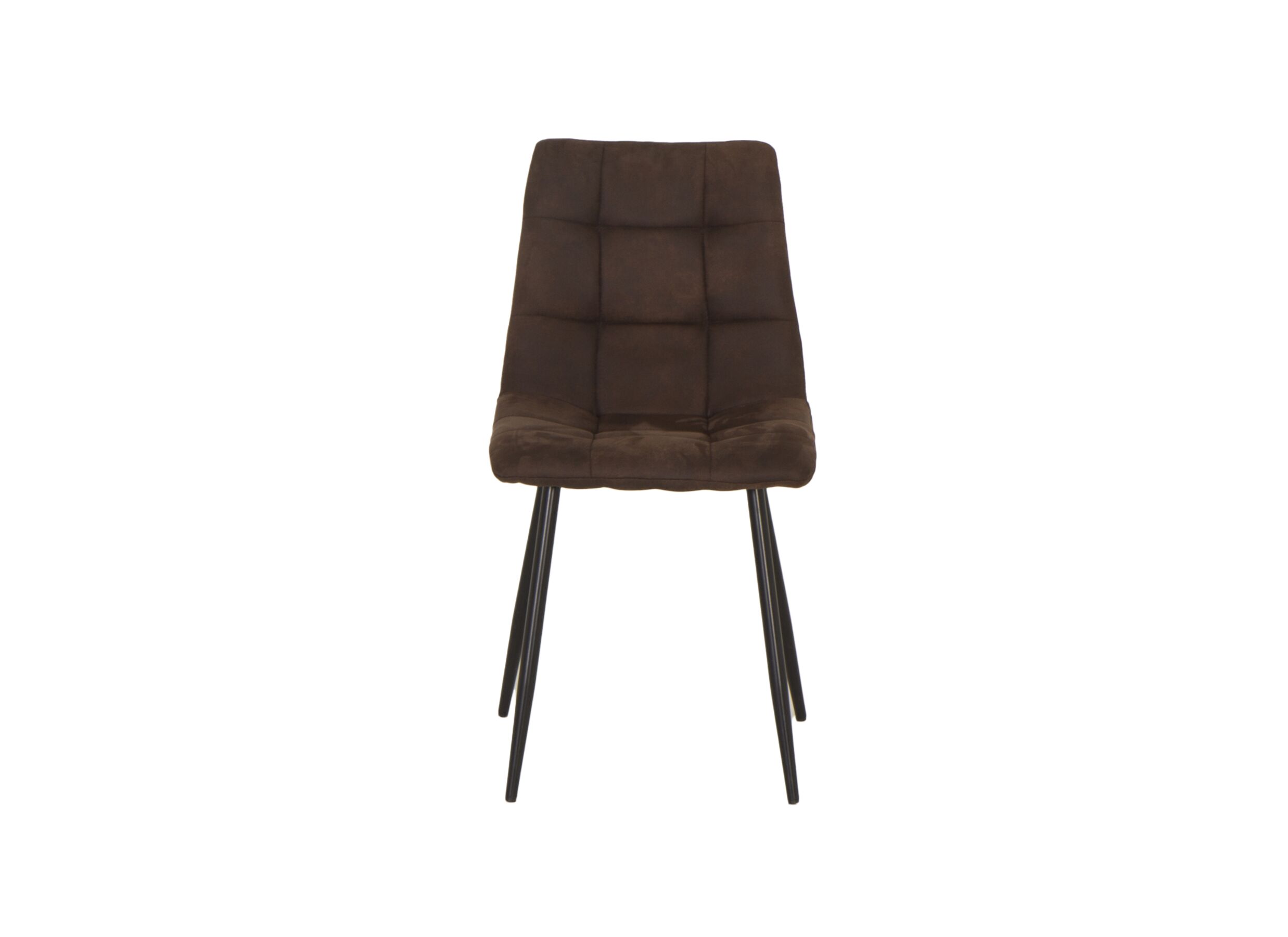 Chaise Churchill 46x54,5x85cm - métal/tissu - marrn