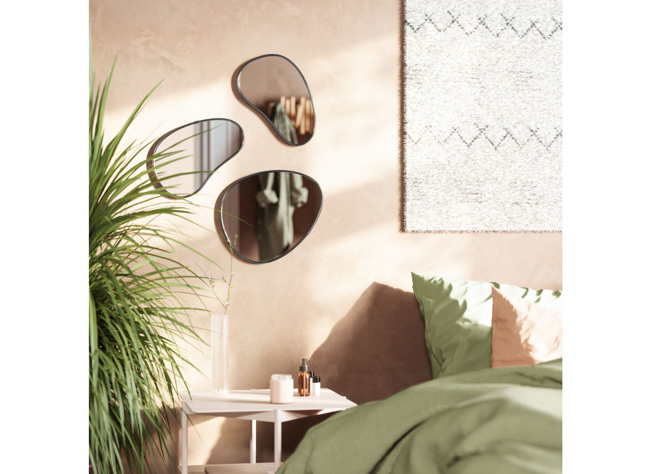 Foto ambiance - Miroir Hubba Pebble lot de 3