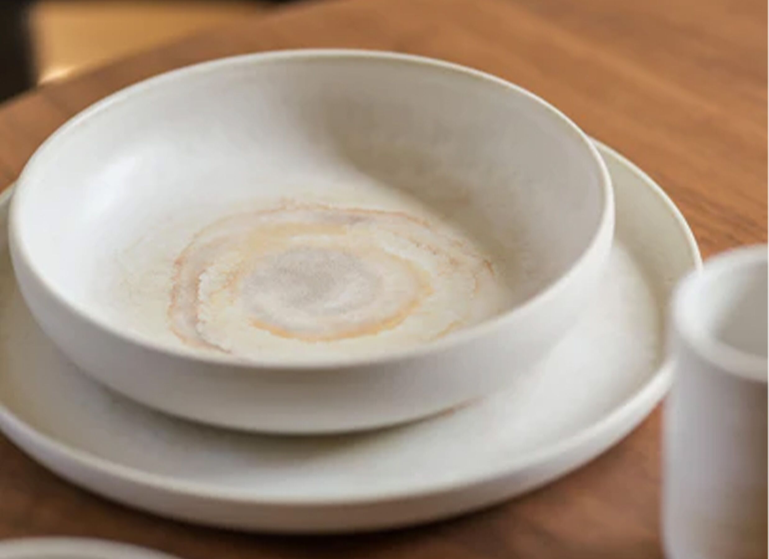 Foto ambiance - Bol Aquarel Sunrise Ø22cm - stoneware - beige