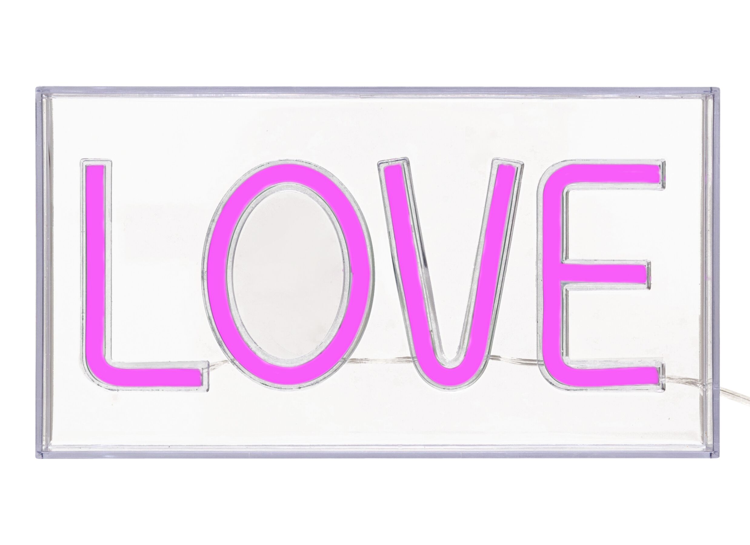 Overzichtsfoto - Ledlamp Neon Love 23x12,5cm - kunststof - roze