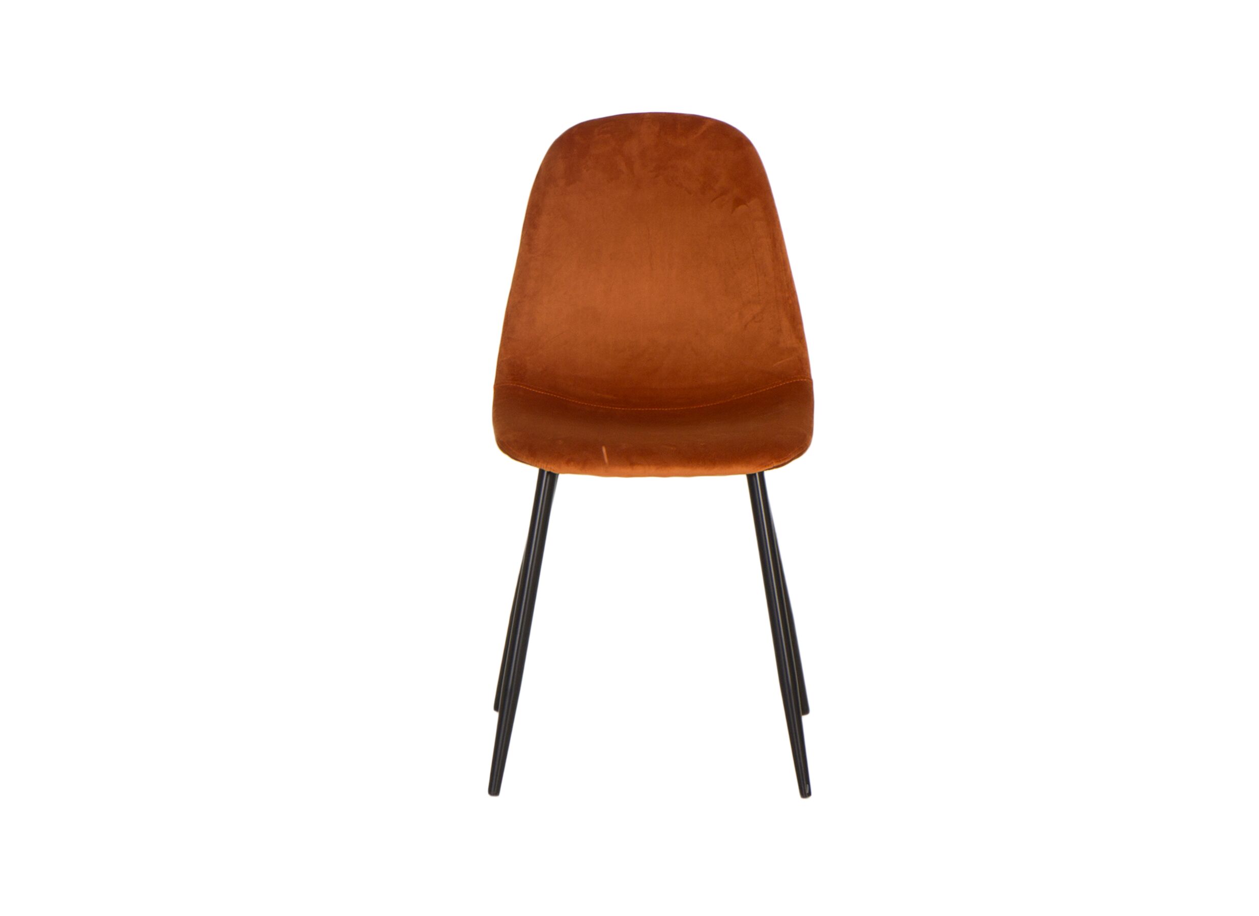 Chaise Charlton 44x53x87cm - velours - orange