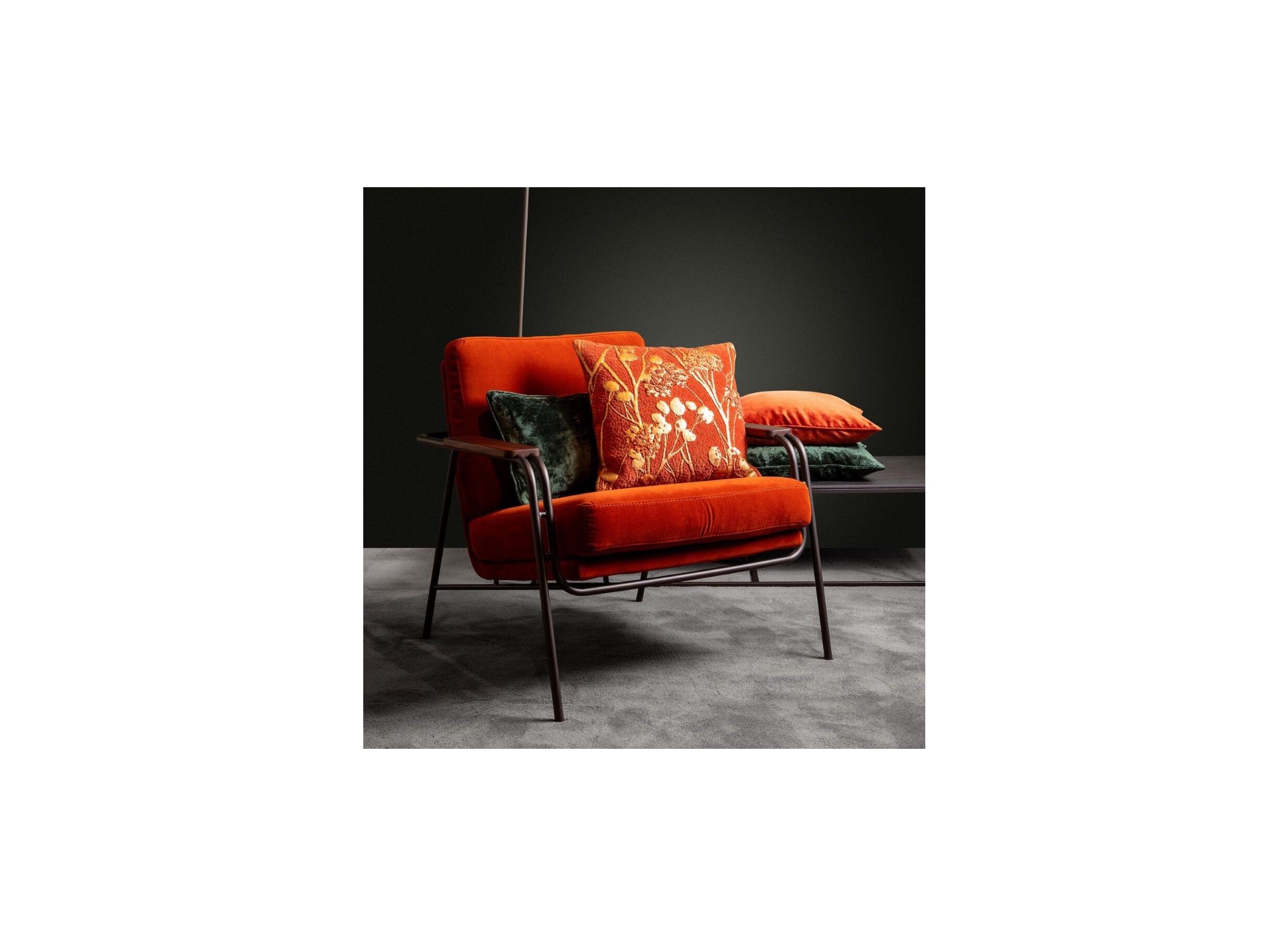 Foto ambiance - Coussin Mabelle 45x45cm - coton - potters clay