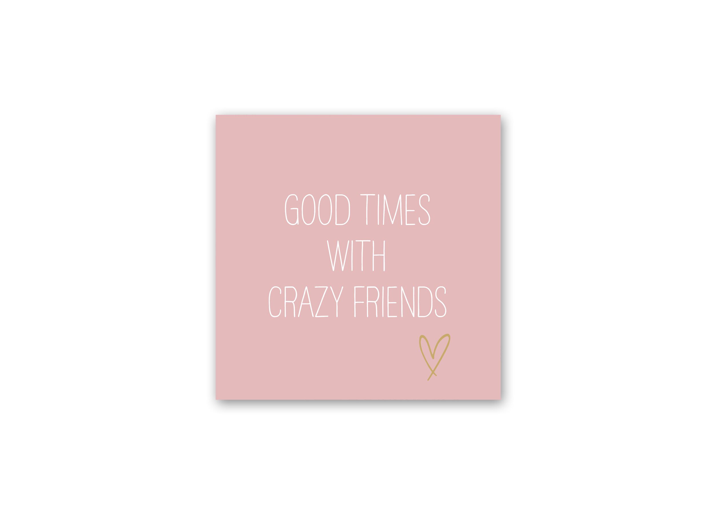 Serviette Crazy friends 33x33cm rose 20 pièces - Serviette Crazy friends 33x33cm rose 20 pièces