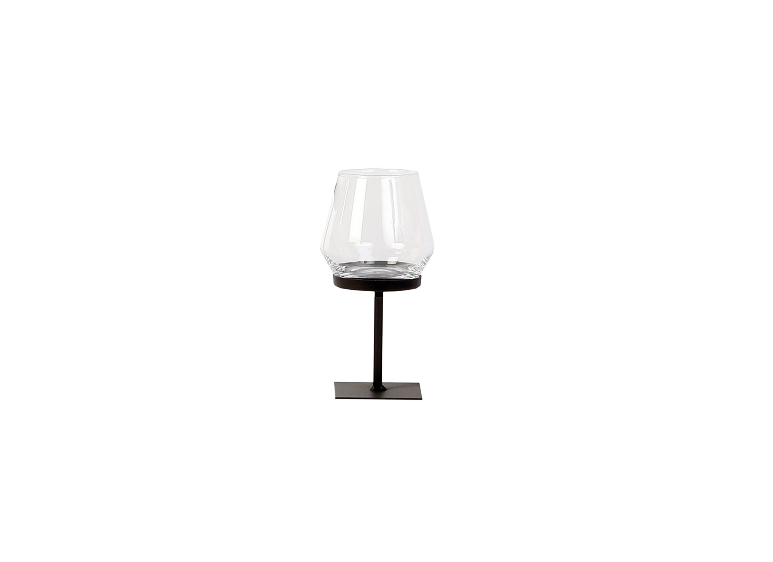 Plus Important - Porte-bougie Laurentius H25cm - métal & verre - noir