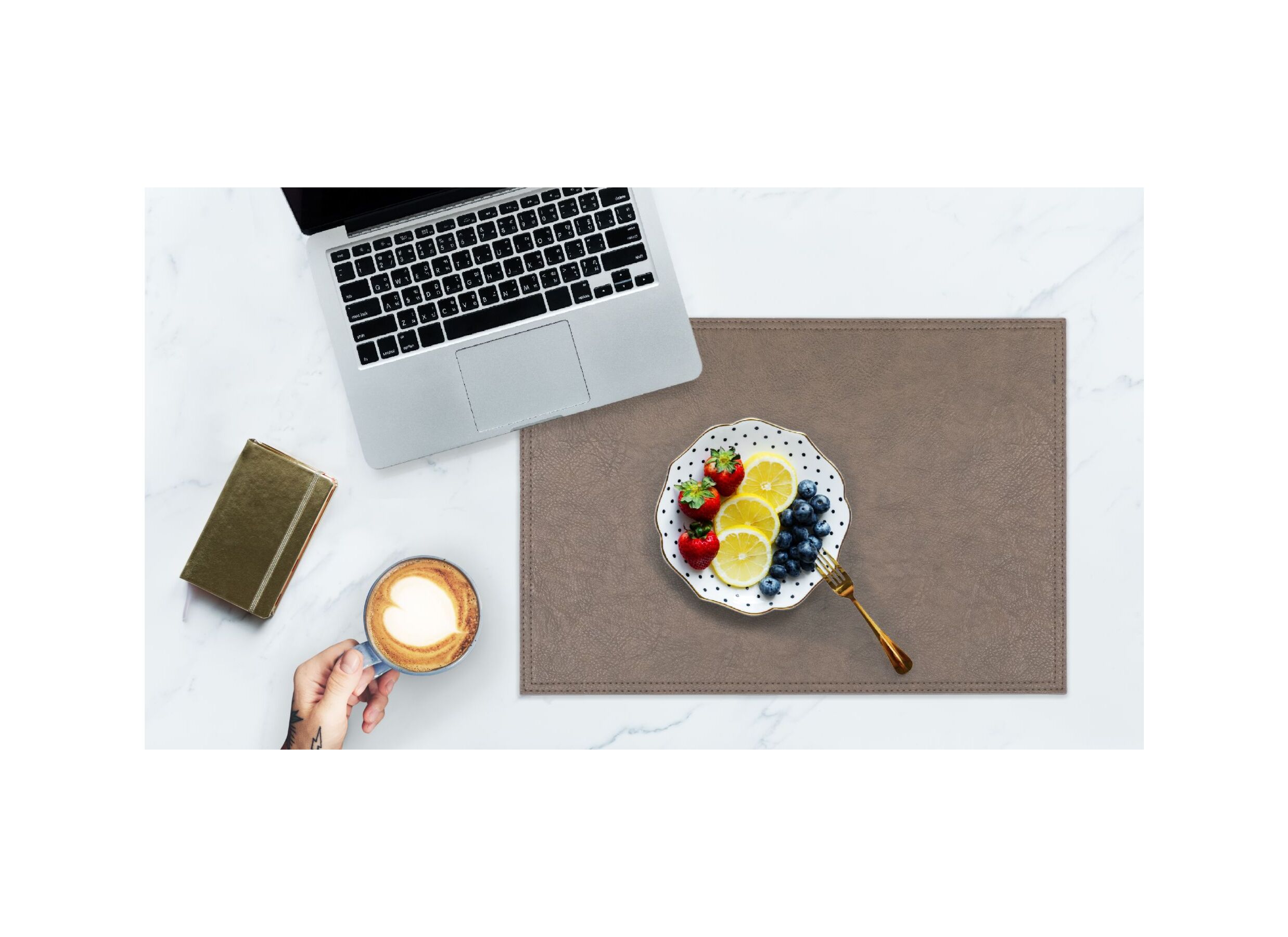 Foto ambiance - Set de table Troja 33x45cm charbon de bois