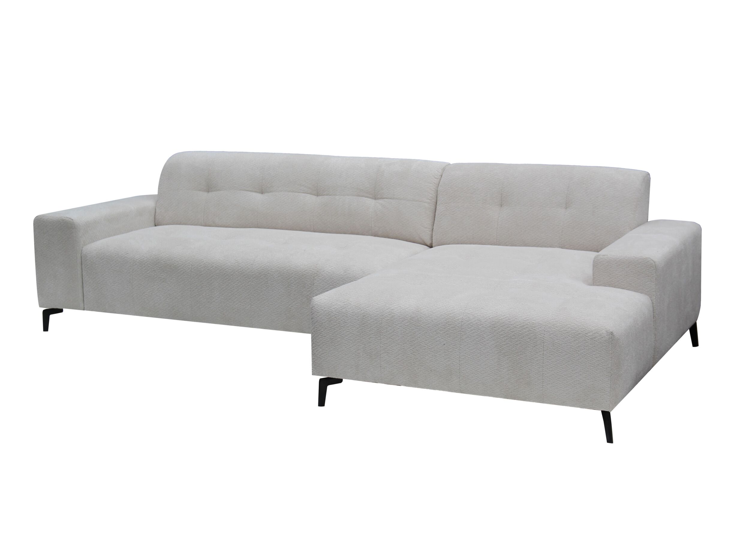 Aperçu - Canapé d'angle Elva 292x152cm - tissu - greige