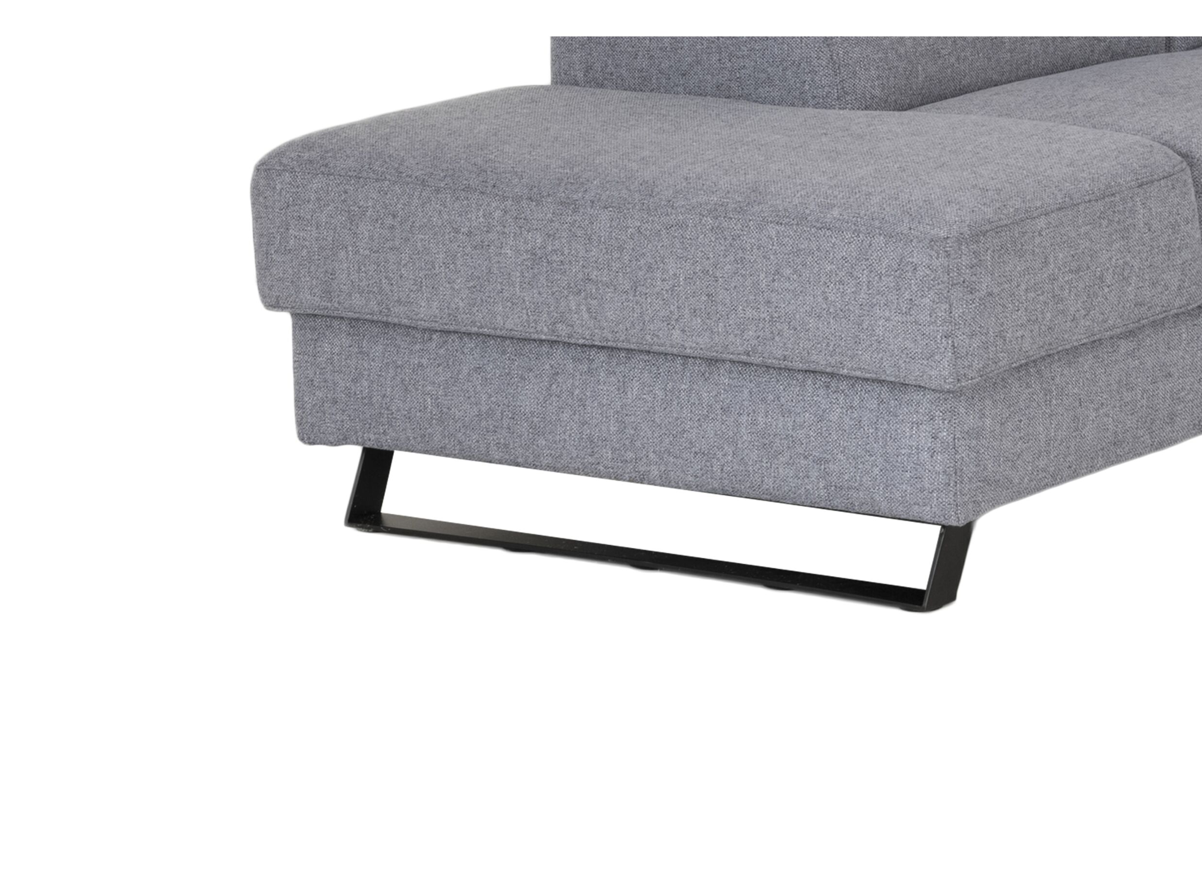 Detailfoto - Hoeksalon Milton 238x302cm - stof - castle 153 grijs met relax