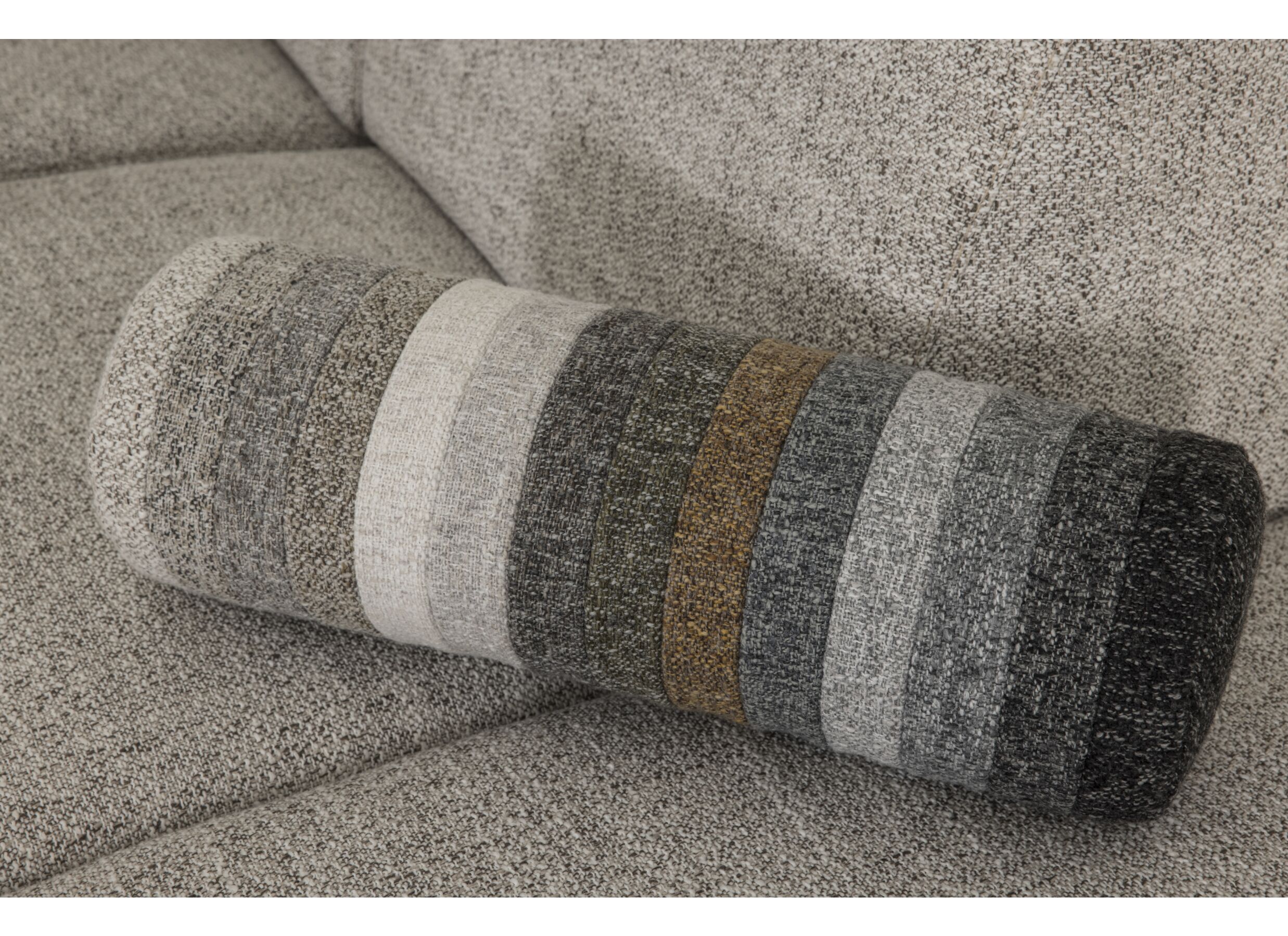 Couleurs - Canapé d'angle Azul 285x230cm - tissu - greige