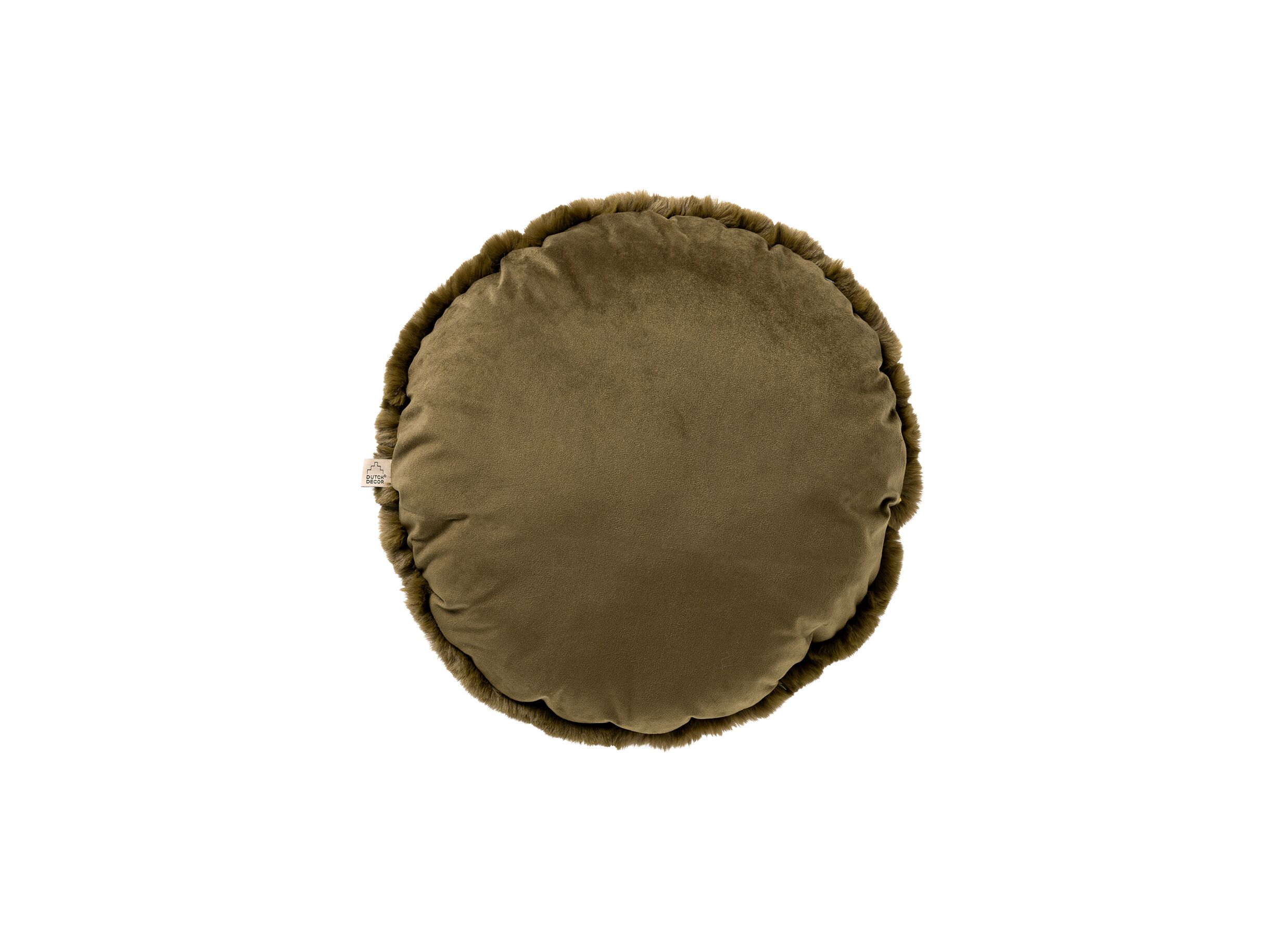 Detailfoto - Kussen Zaya 45x45cm - stof - military olive