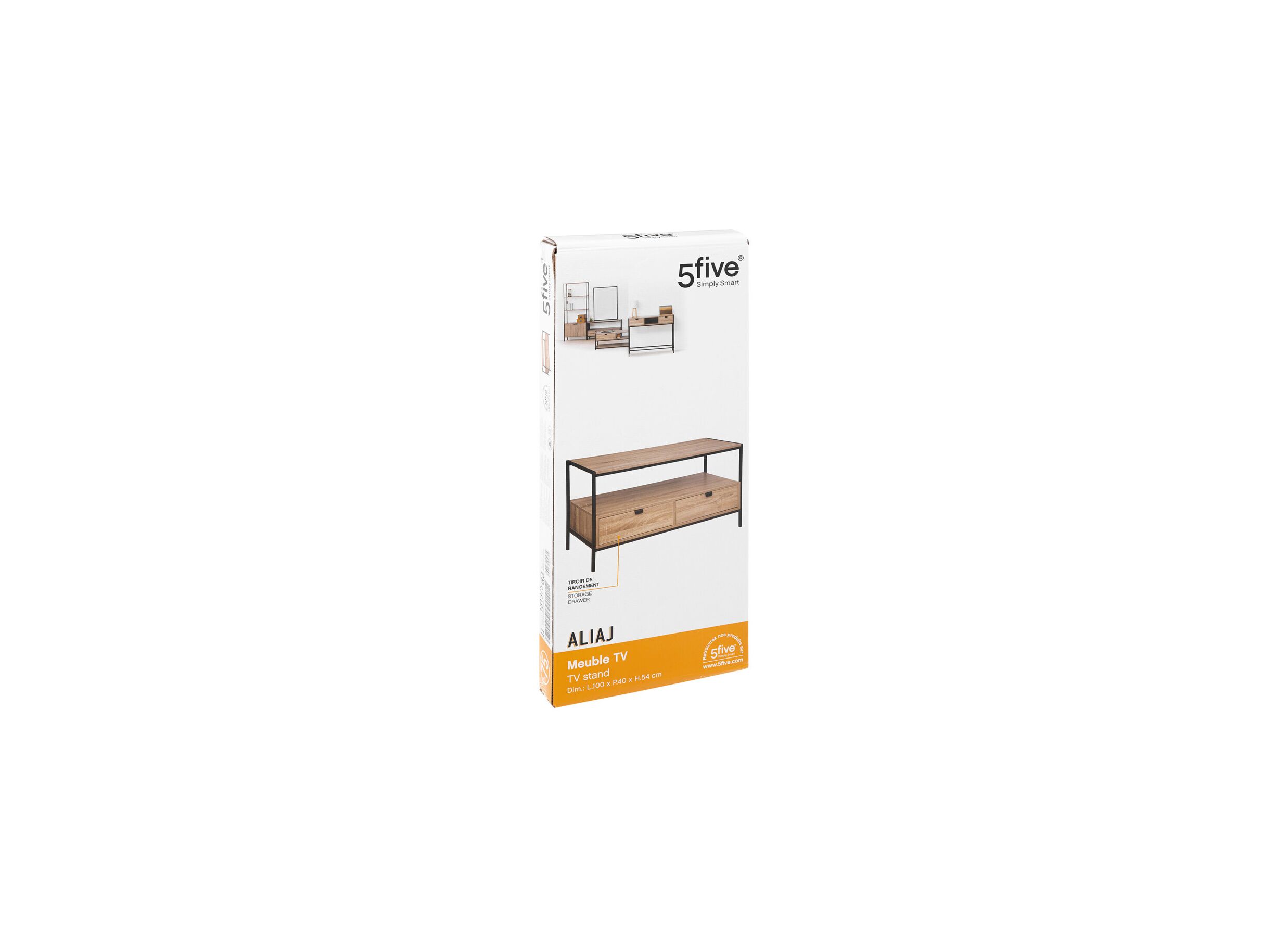 Meuble TV Aliaj 100cm - film décoratif - beige