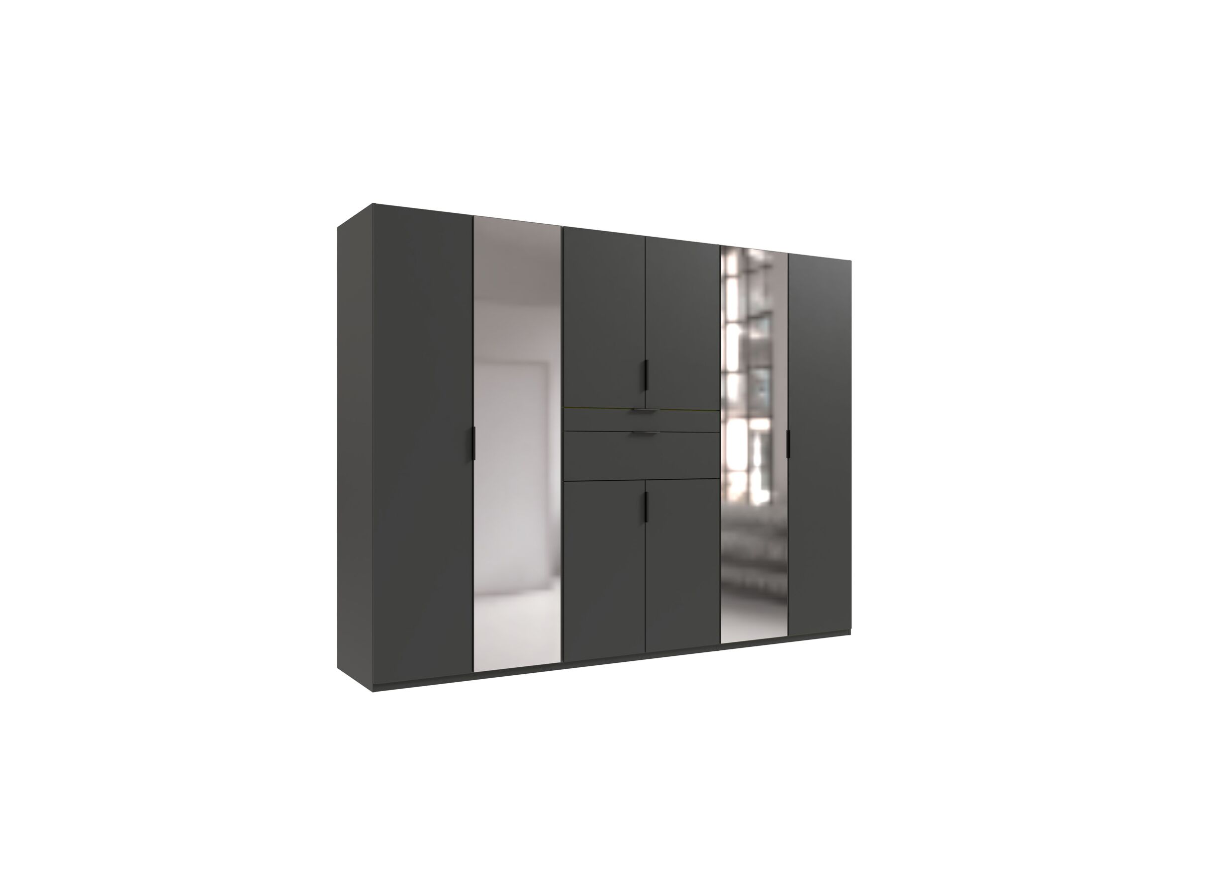 Kleerkast Moldau 270cm - decor - grafiet - Garde-robe Moldau 270cm - décor - graphite