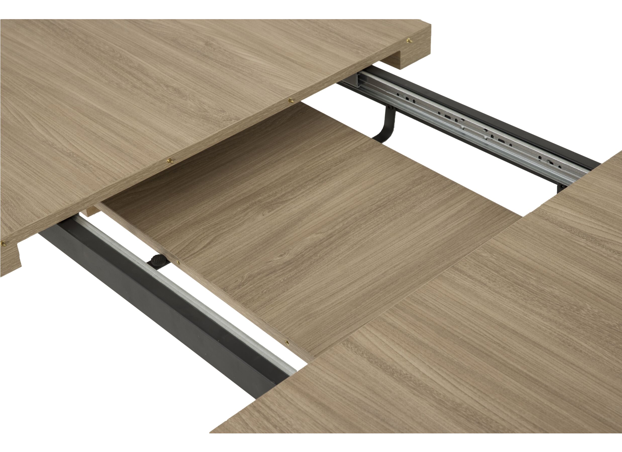 Table Log 159/198x84,5cm - mélamine - brun